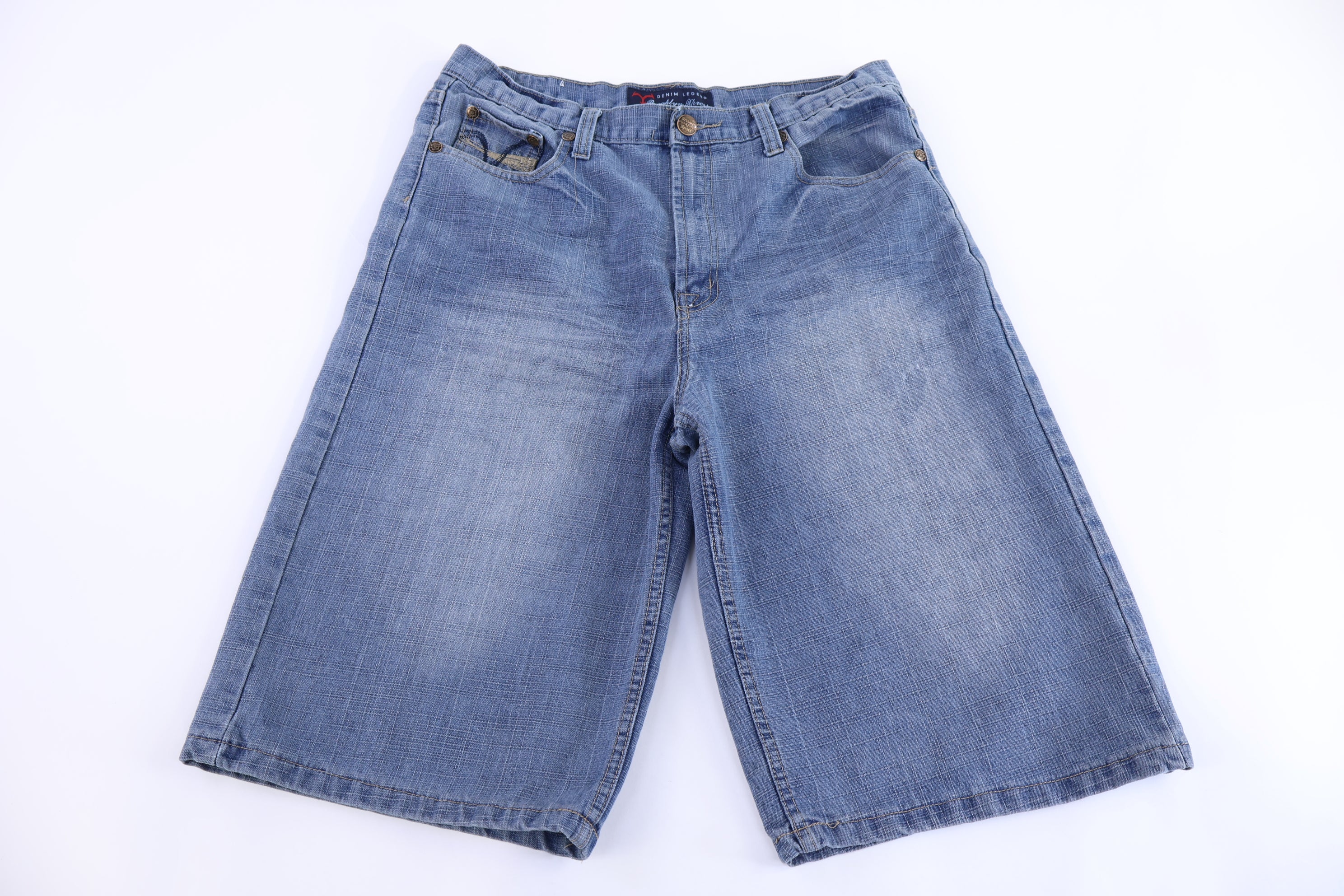 Brooklyn Xpress Medium Wash Denim Shorts