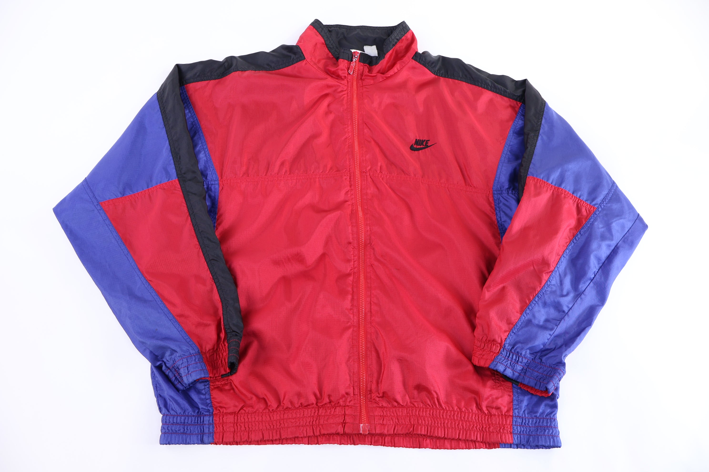 90's Nike Embroidered Logo Multicolor Full Zip Windbreaker