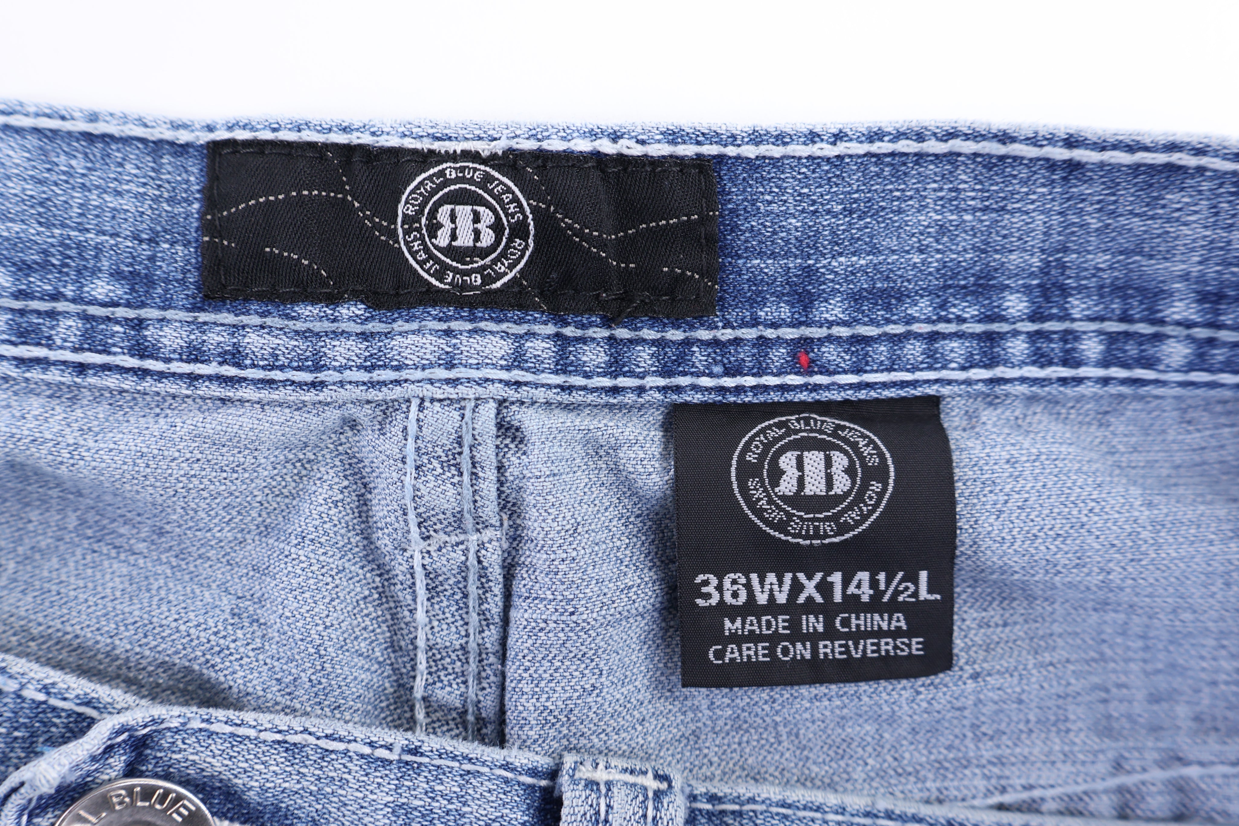 Royal Blue Medium Wash Denim Shorts
