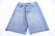 Royal Blue Medium Wash Denim Shorts