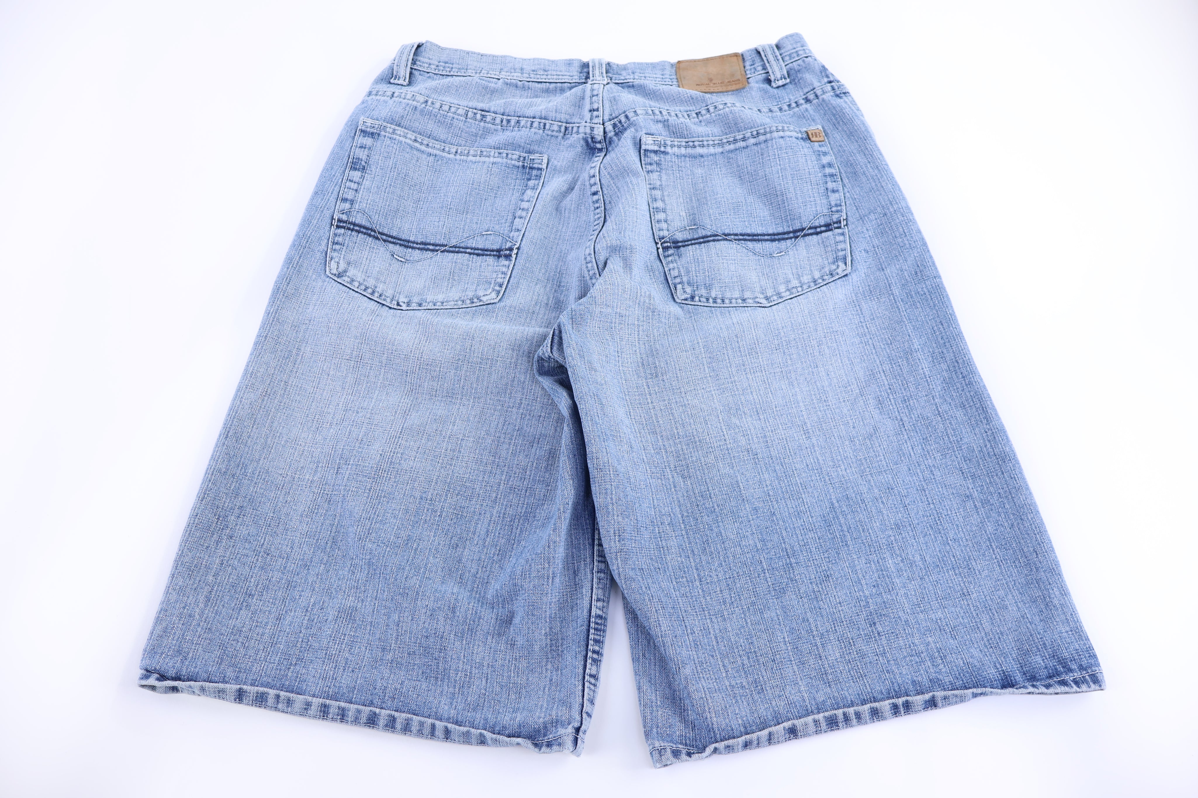 Royal Blue Medium Wash Denim Shorts