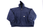 Carhartt Logo Patch Blue Full Zip Jacket