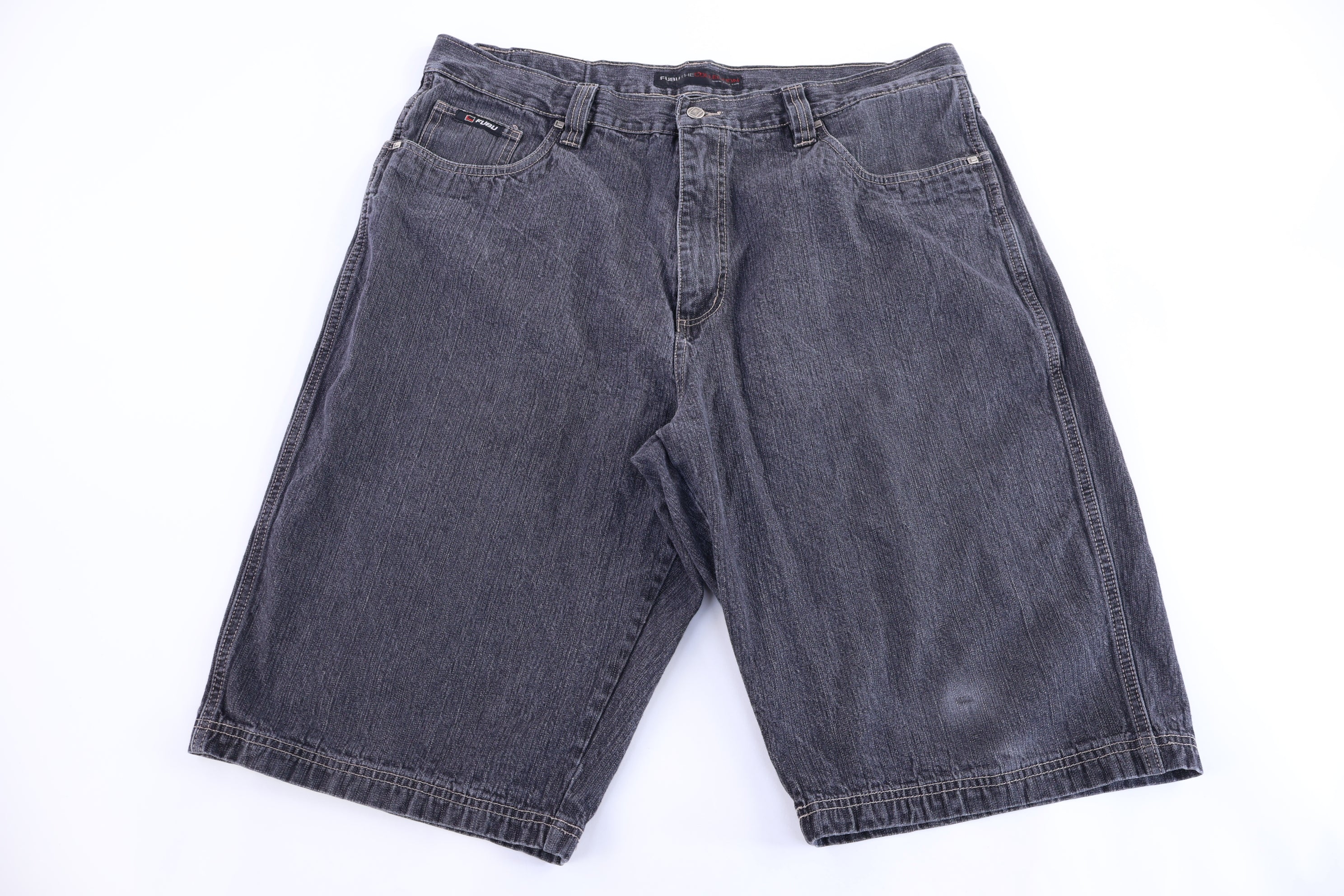 FUBU Collection Black Denim Shorts