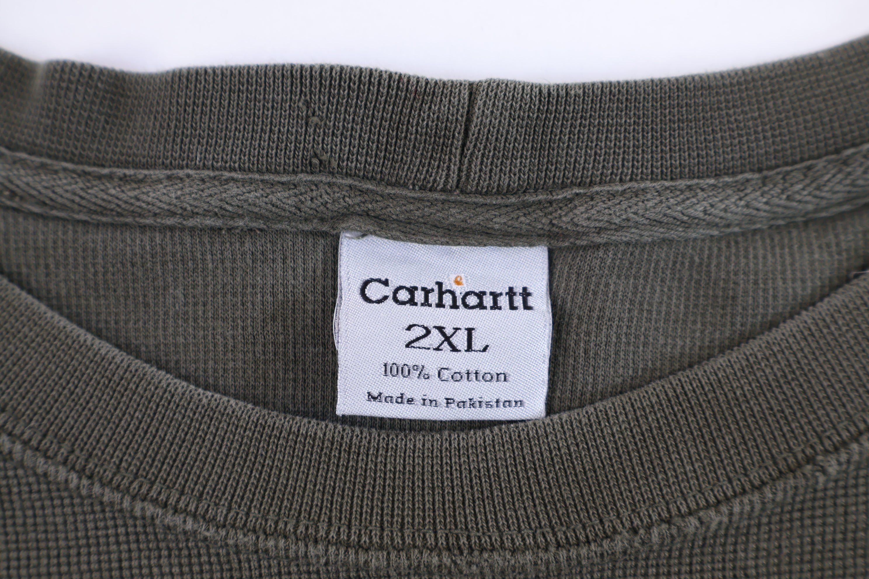 Carhartt Logo Patch Olive LS T-shirt