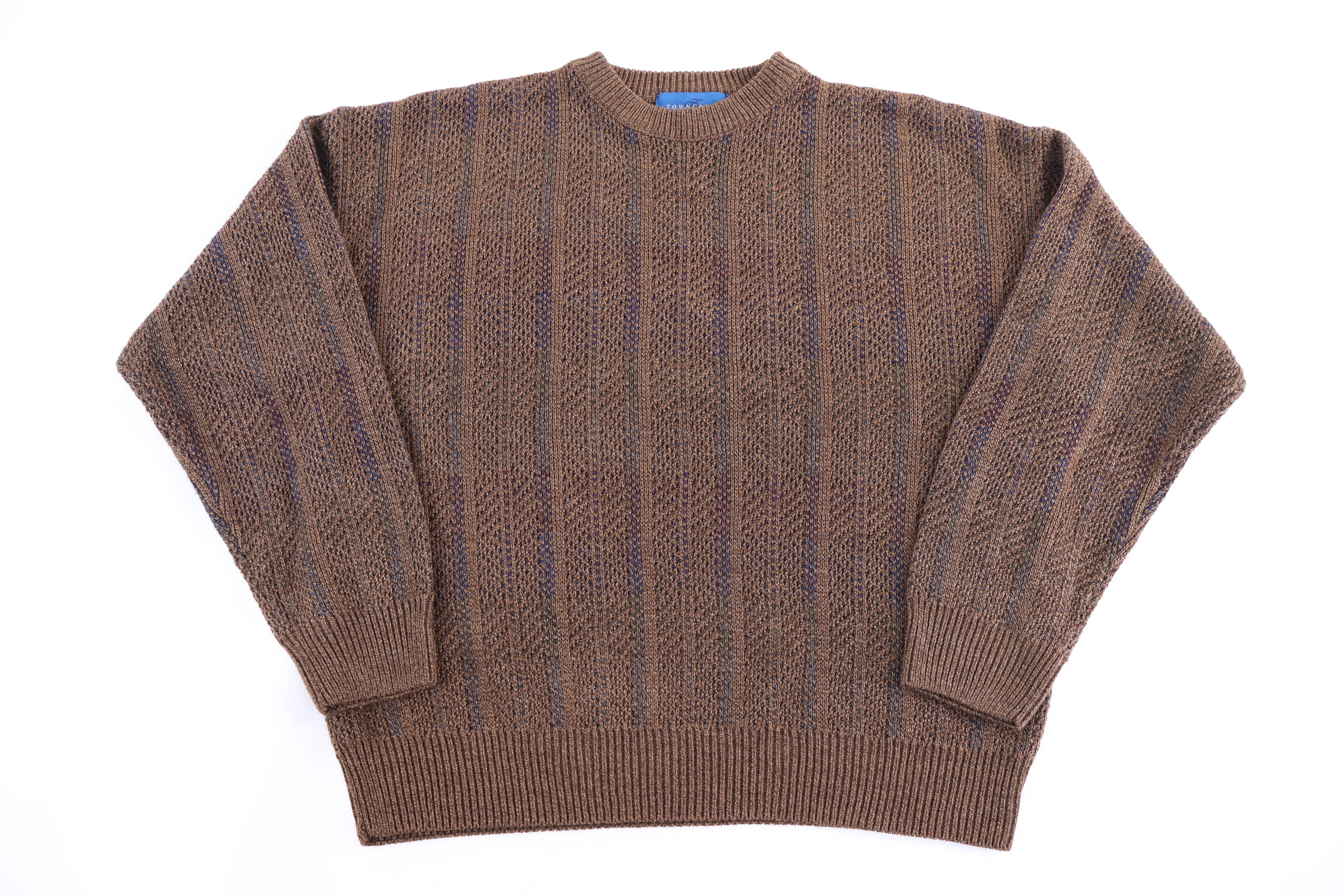 Vintage Towncrfat Brown Knit Sweater