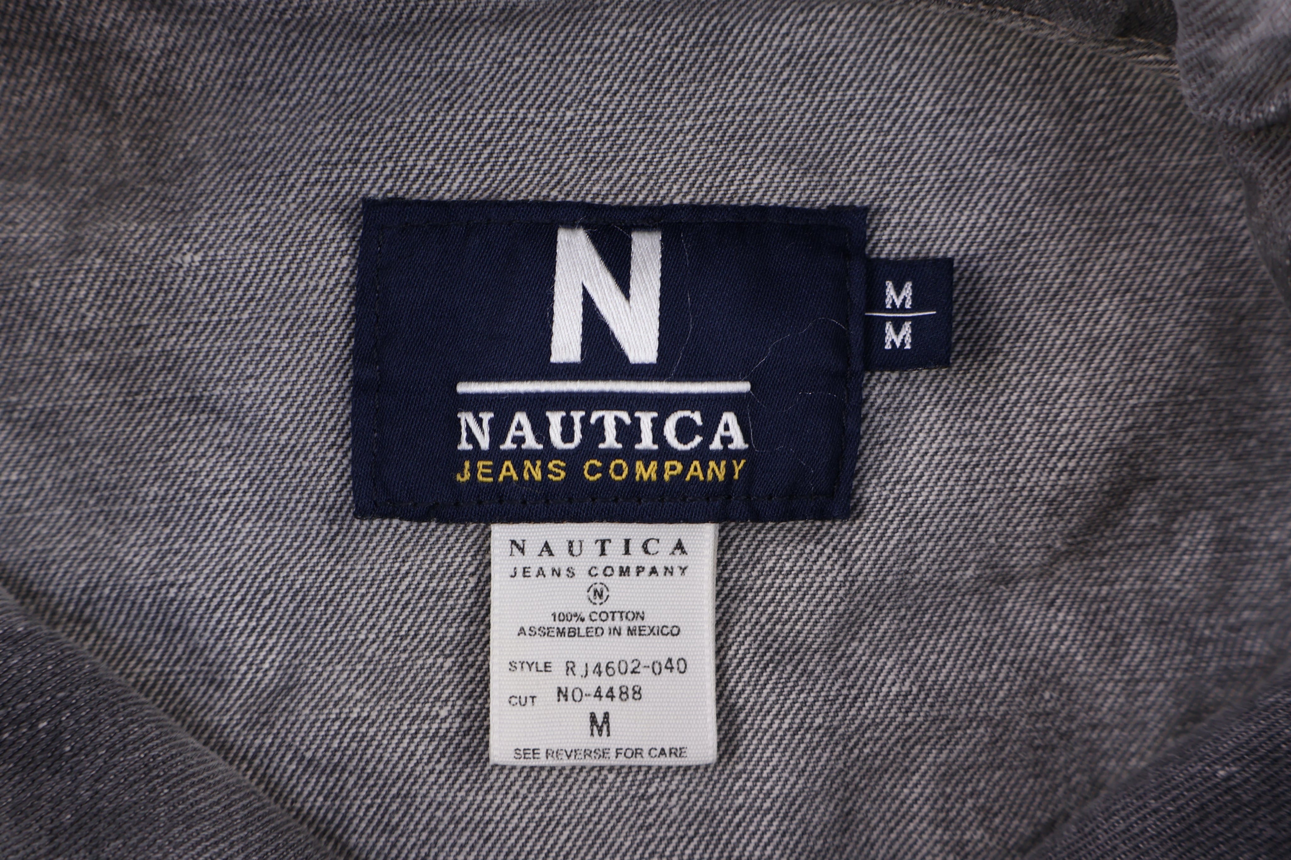 Vintage Nautica Grey Denim Trucker Jacket