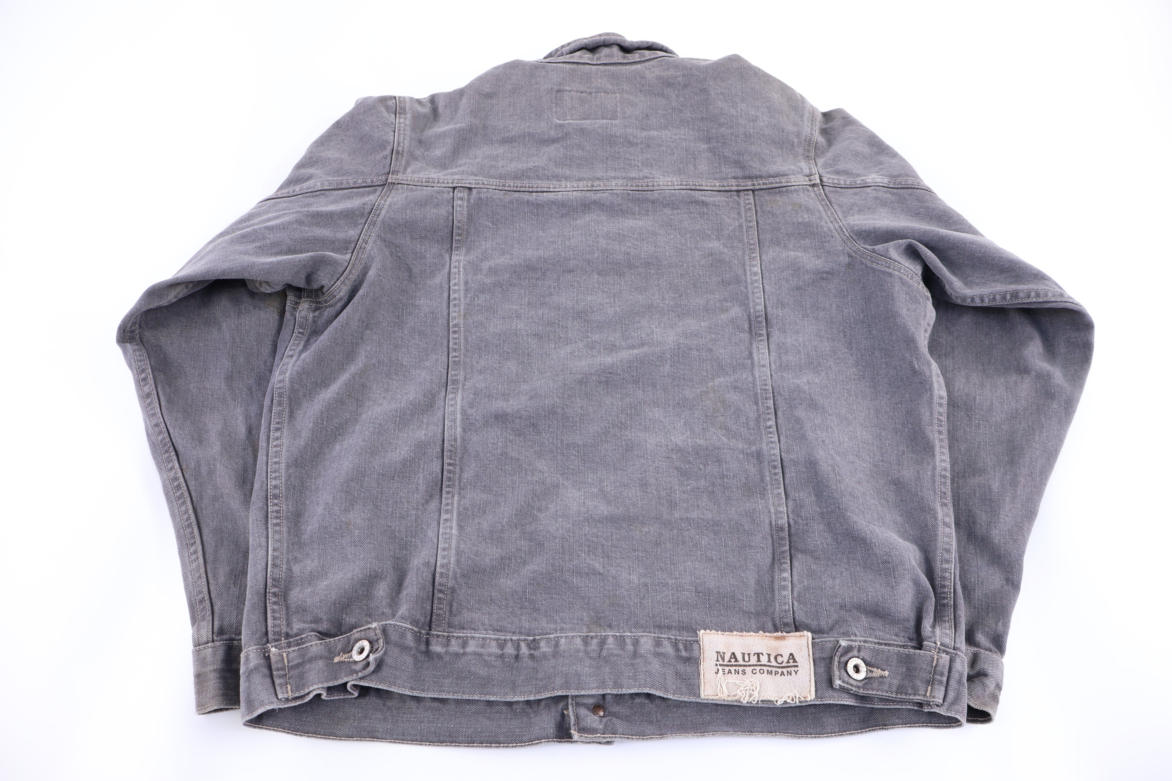 Vintage Nautica Grey Denim Trucker Jacket