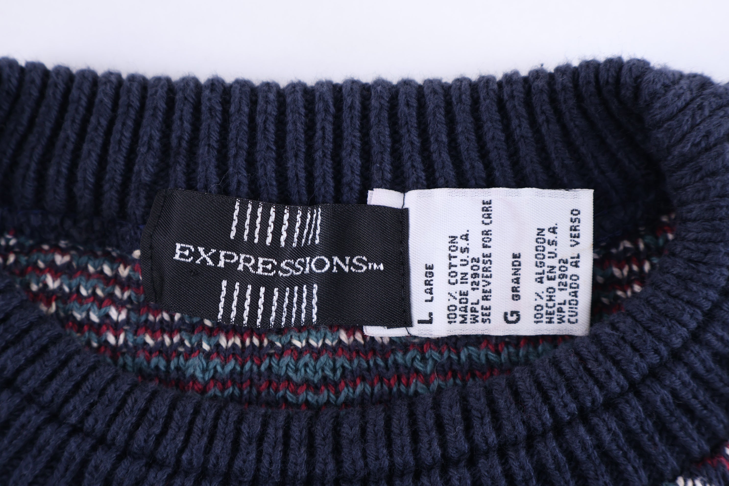 Vintage Expressions Multipattern Knit Sweater