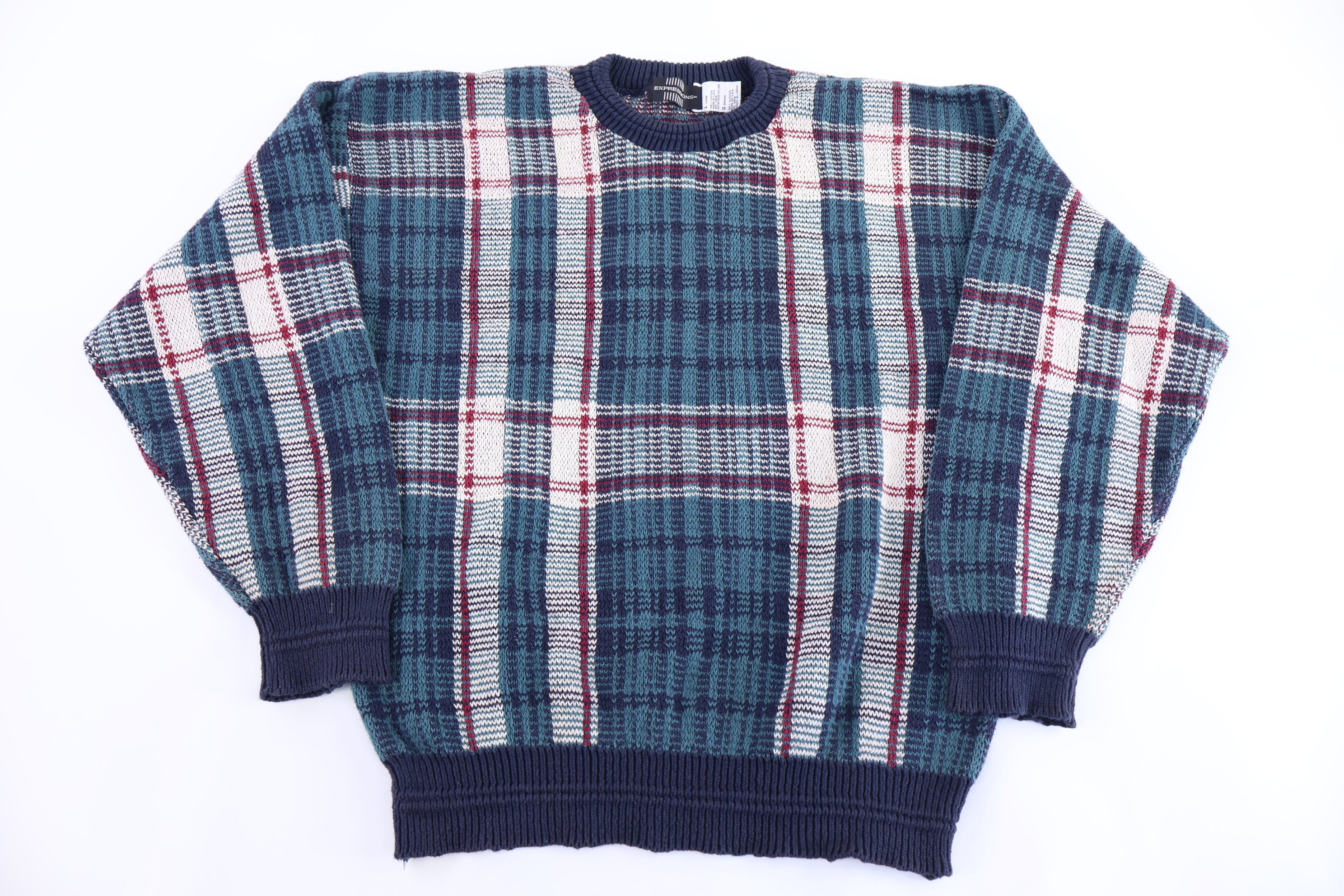 Vintage Expressions Multipattern Knit Sweater