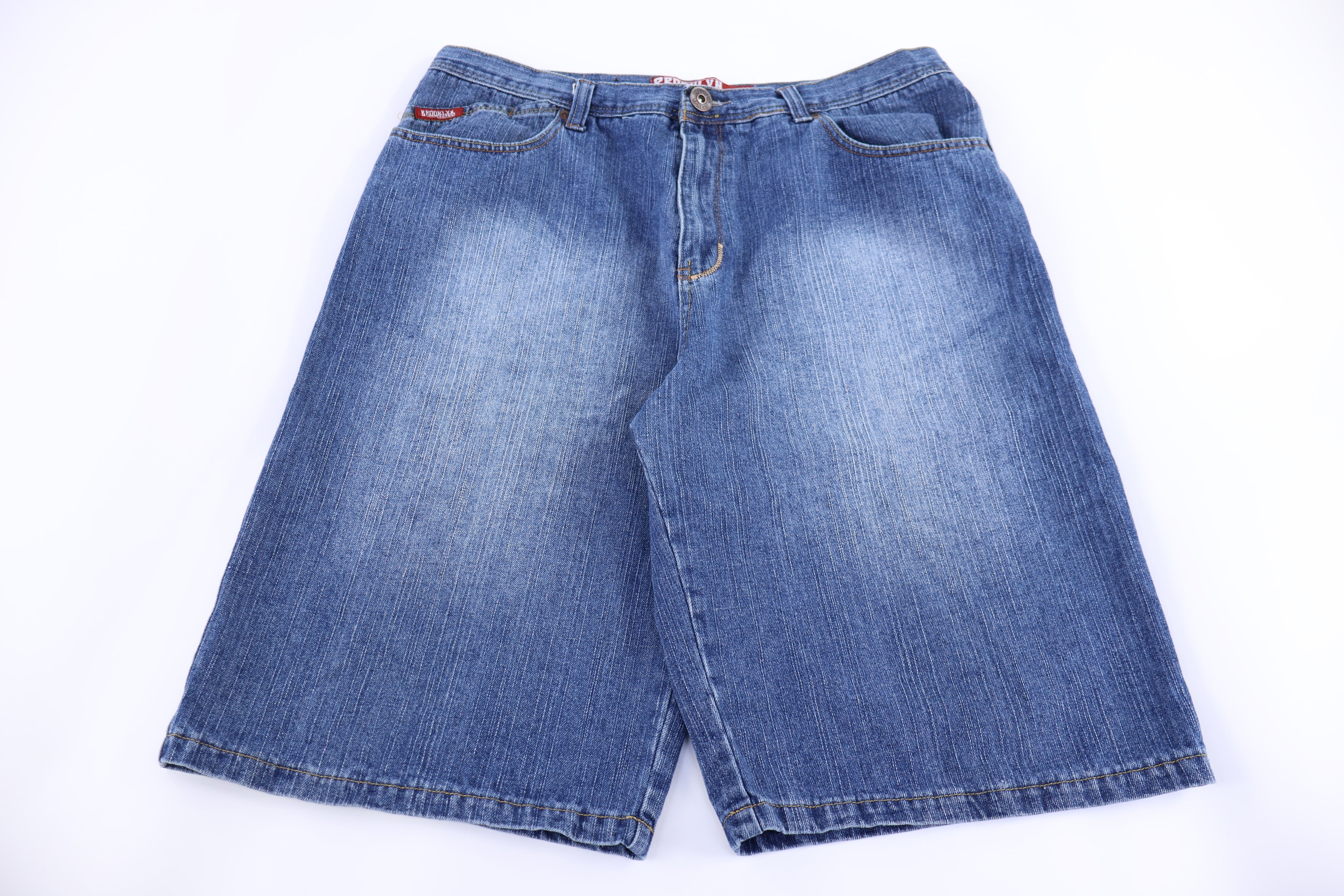 Y2K Brooklyn Xpress Blue Denim Shorts