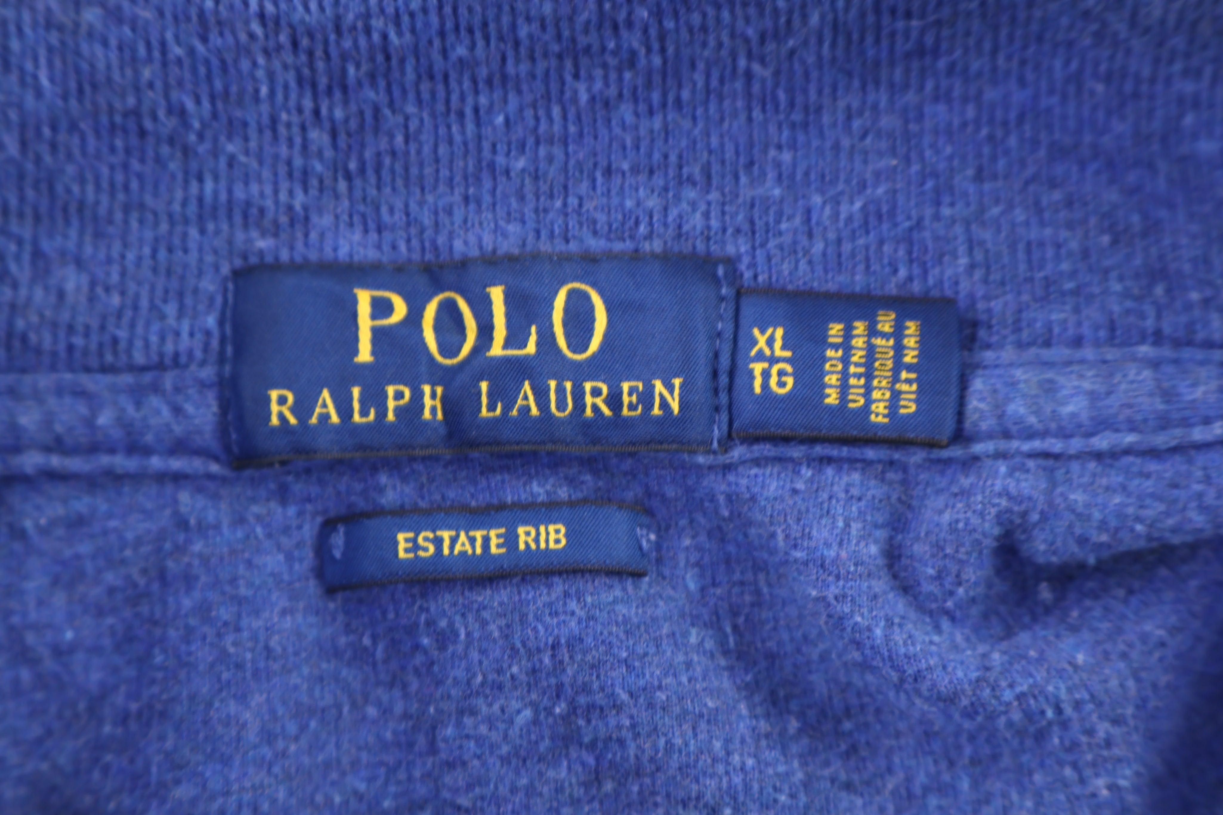 Polo Ralph Lauren Embroidered Logo Blue Quarter Zip Sweater