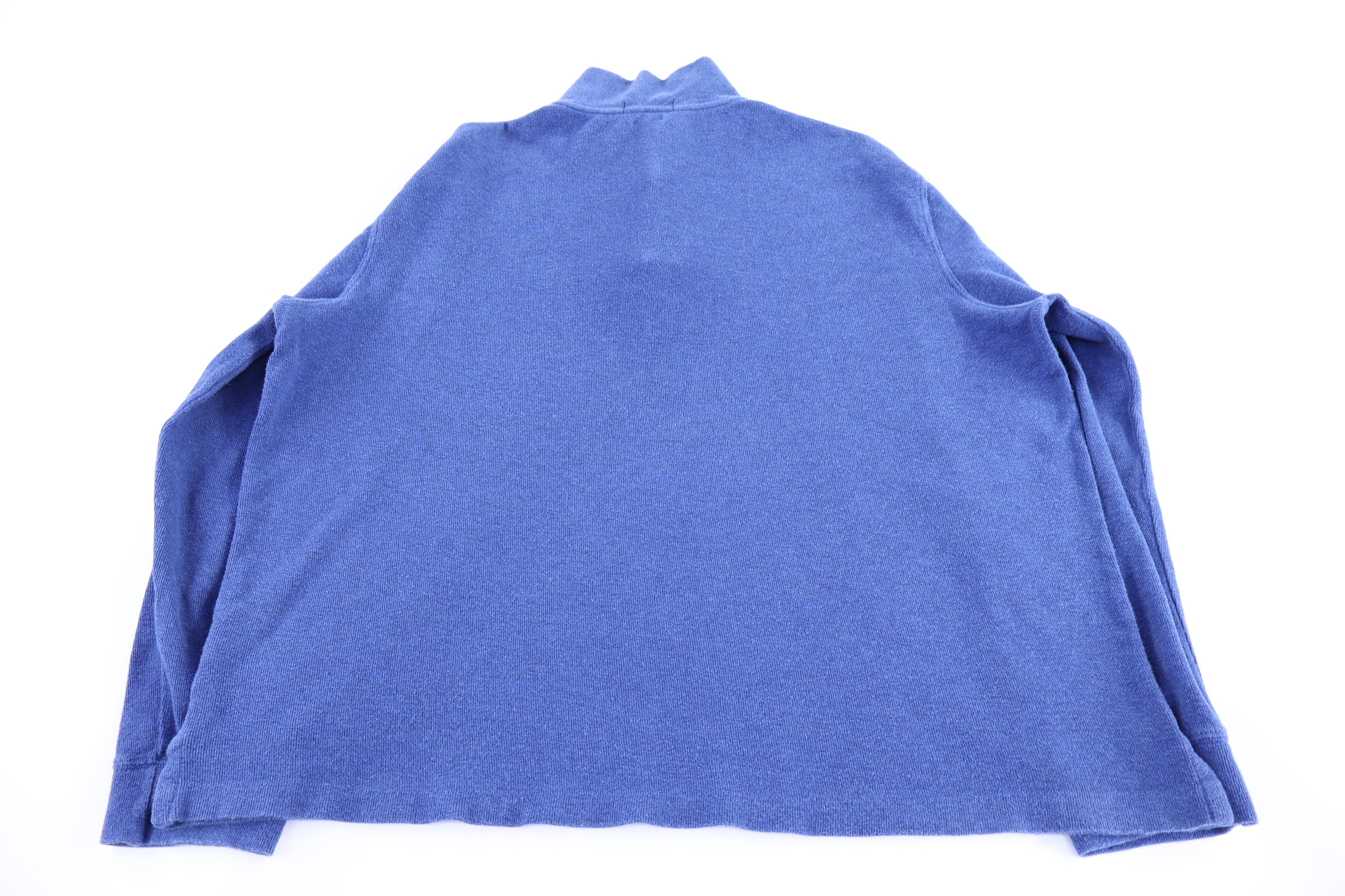 Polo Ralph Lauren Embroidered Logo Blue Quarter Zip Sweater