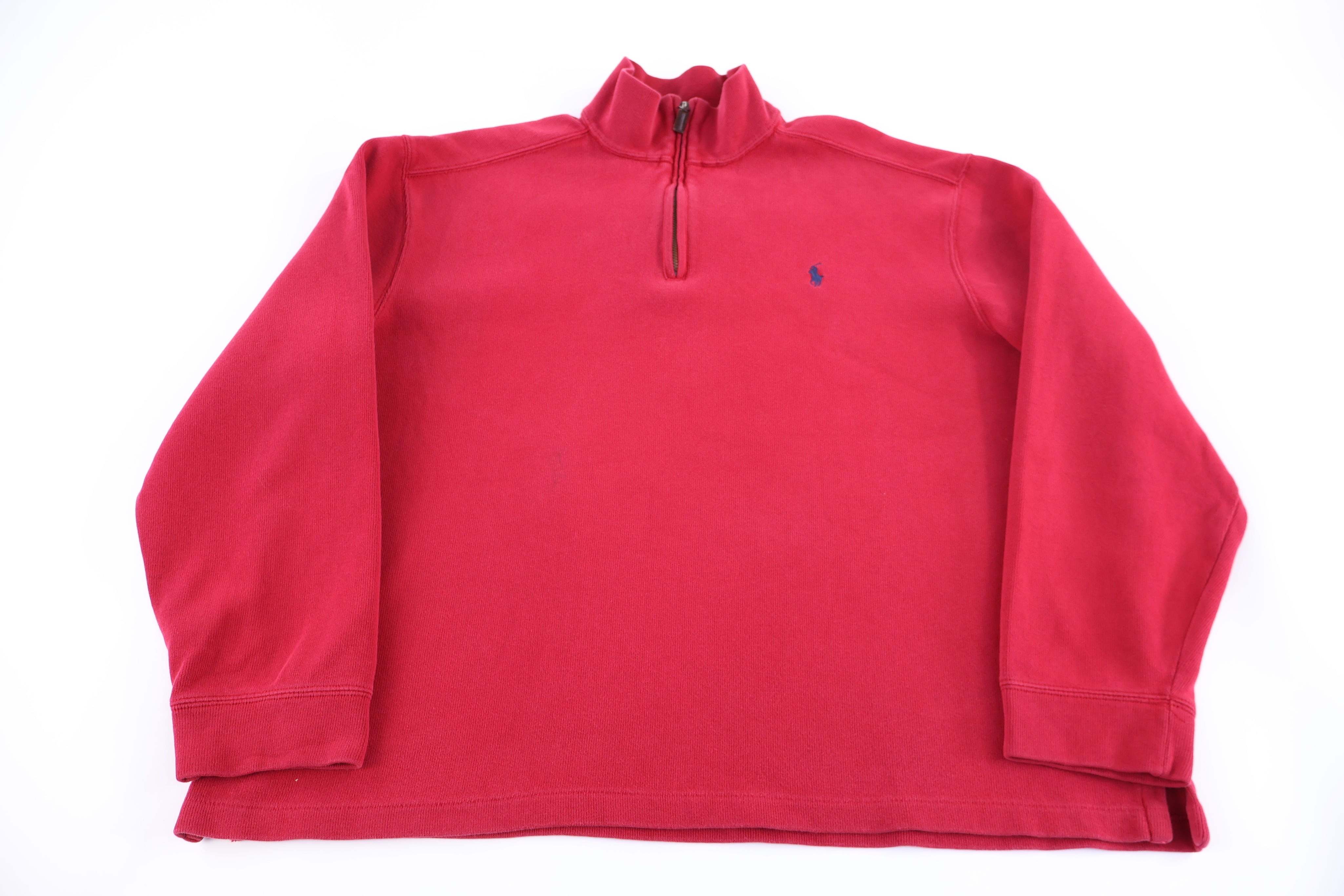 Polo by Ralph Lauren Embroidered Logo Quarter Zip Sweater