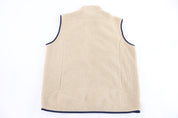 Patagonia Logo Patch Tan Sherpa Full Zip Vest