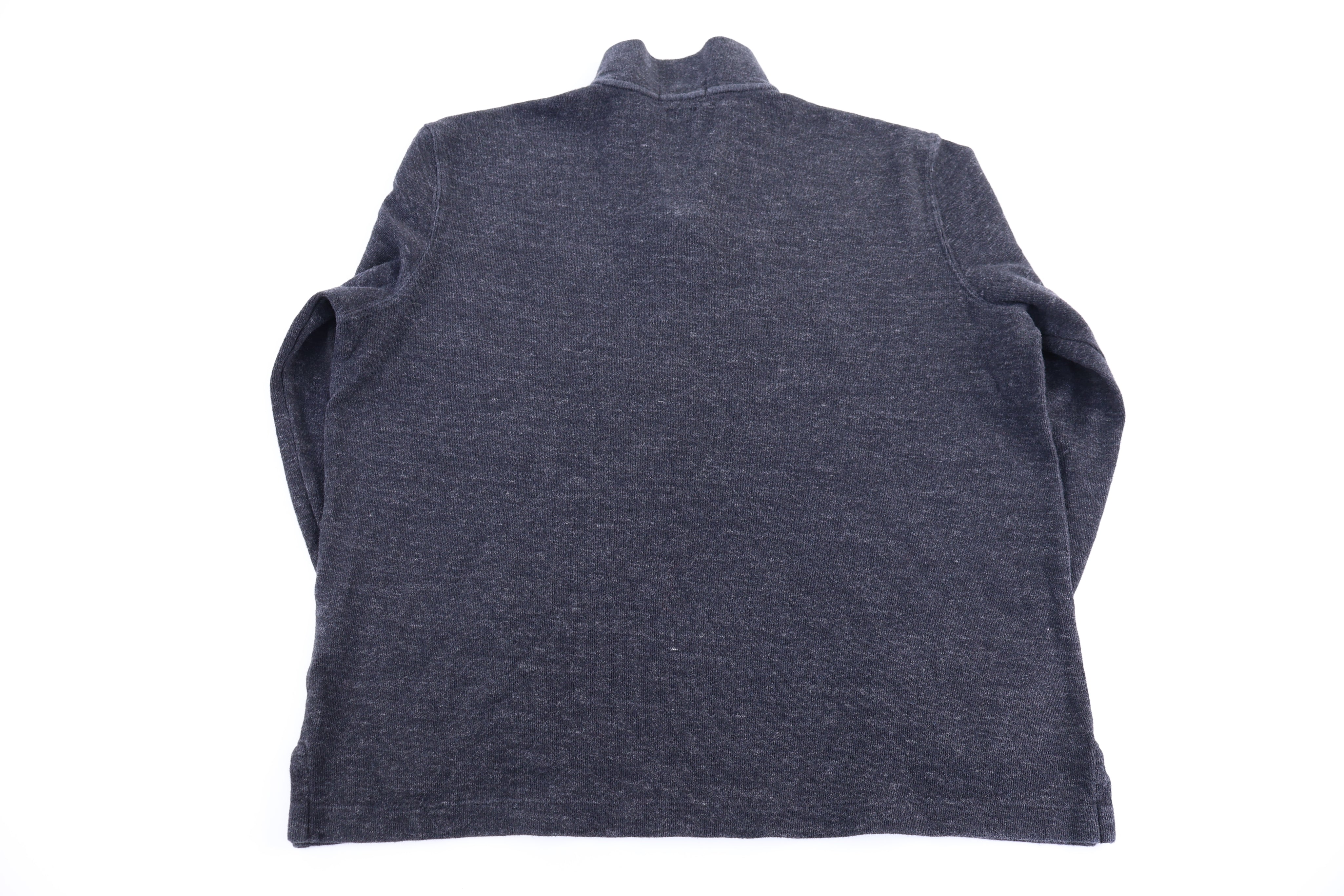 Polo Ralph Lauren Embroidered Logo Grey Quarter Zip Pullover