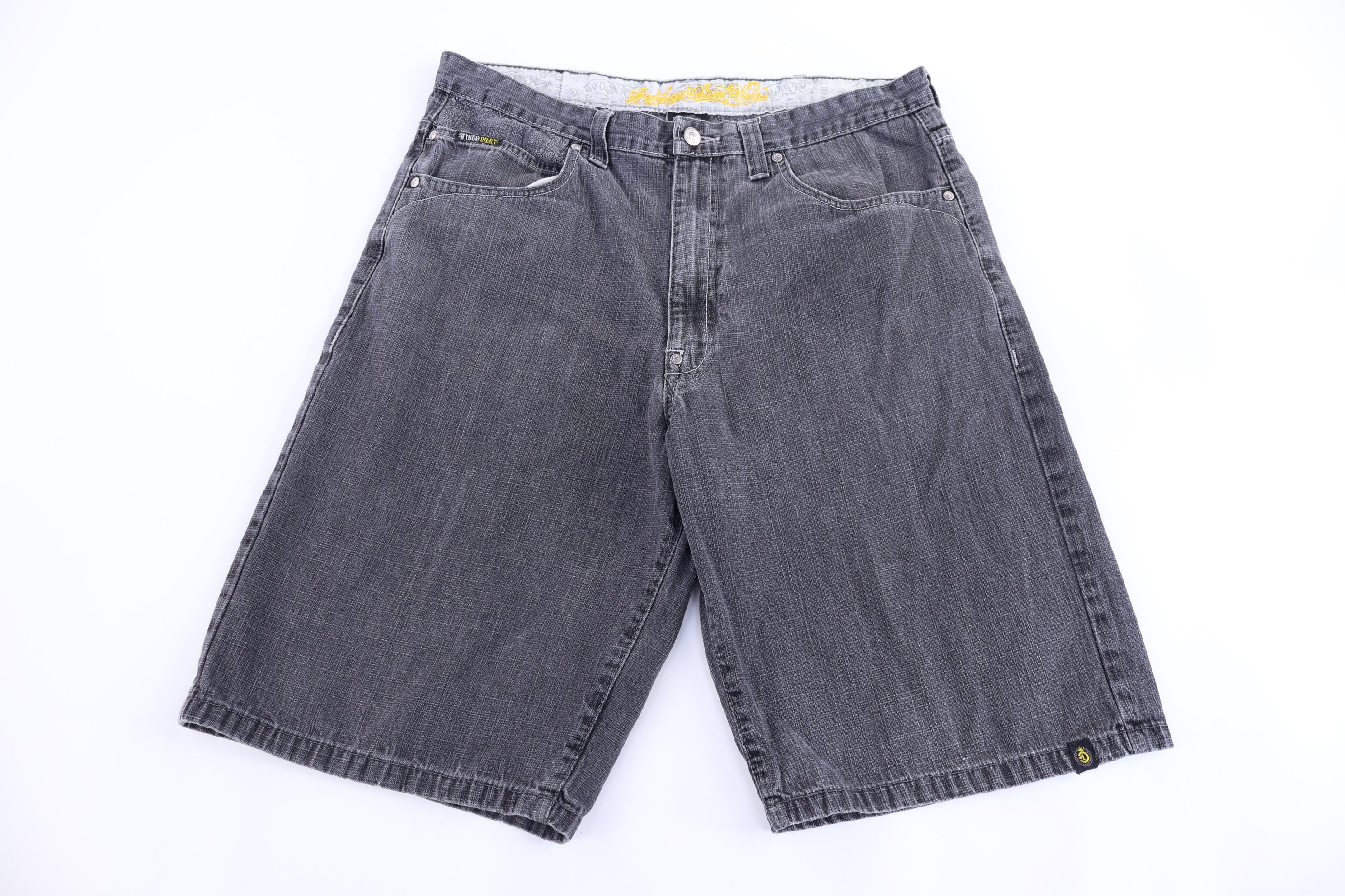 Y2K Dvse One Grey Denim Shorts