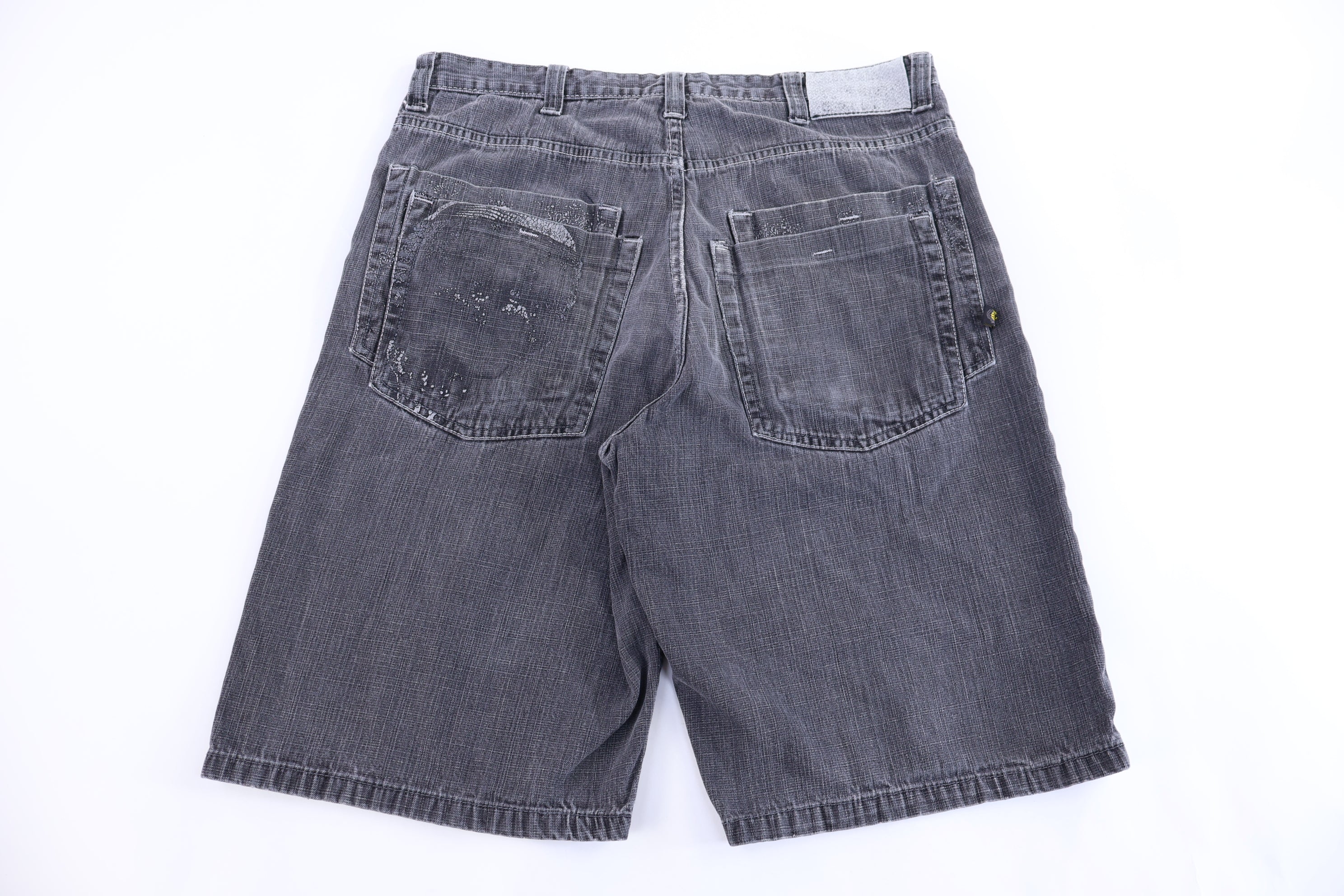 Y2K Dvse One Grey Denim Shorts
