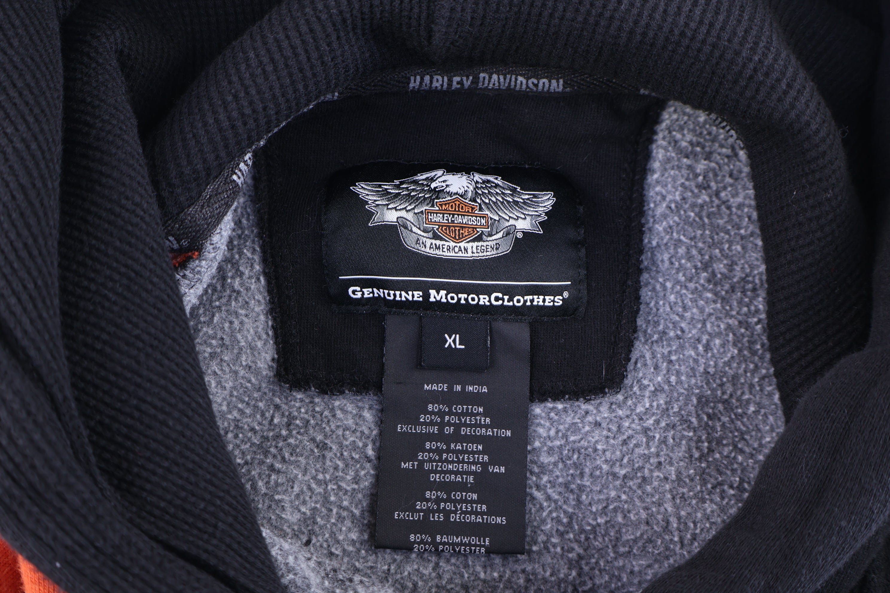 Harley Davidson Motorcycles Embroidered Pullover Hoodie