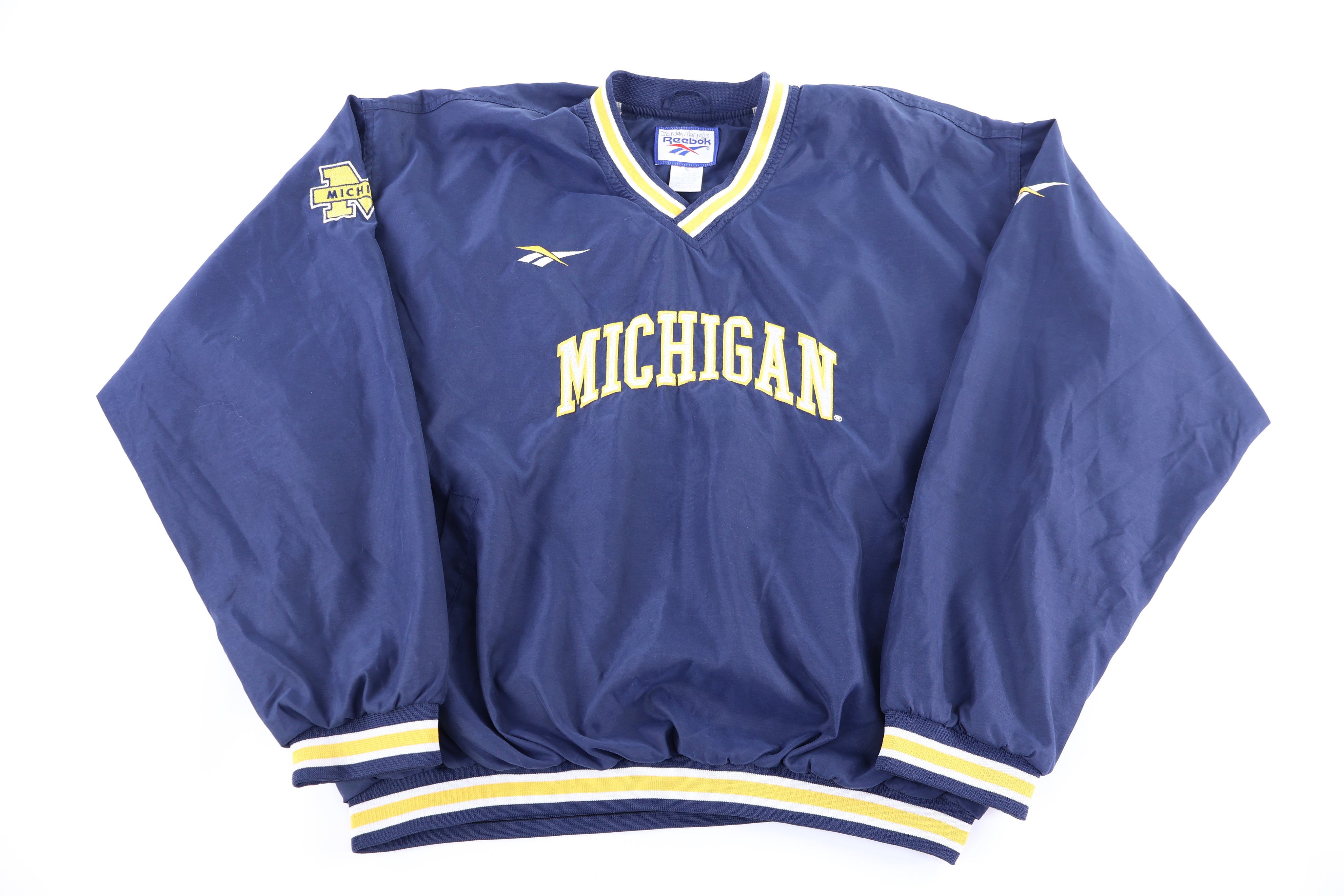 Vintage Reebok University of Michigan Pullover Windbreaker