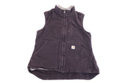Women's Carhartt Logo Patch Brown Full Zip Vest