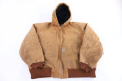 Carhartt Logo Patch Tan Full Zip Jacket