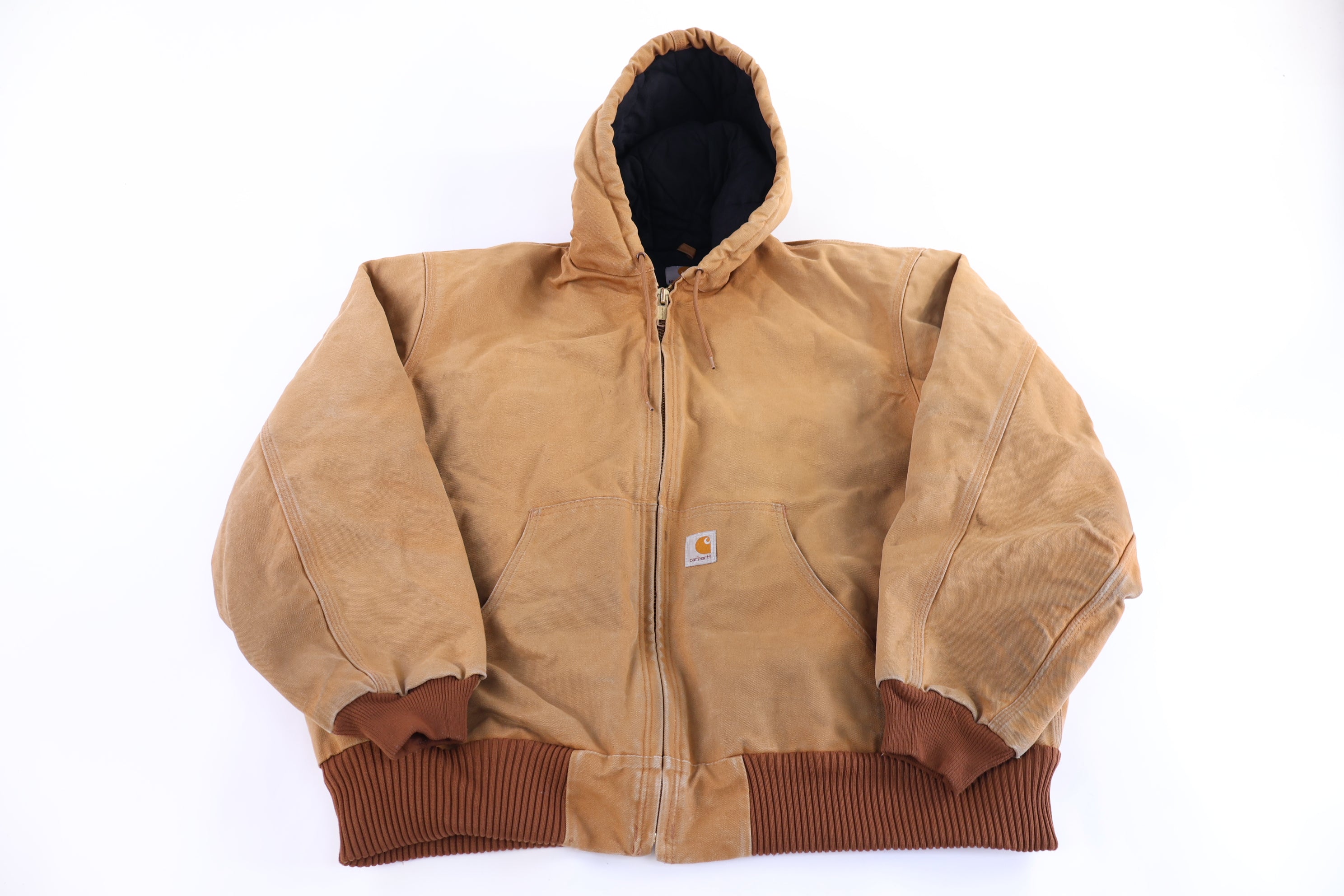 Carhartt Logo Patch Tan Full Zip Jacket