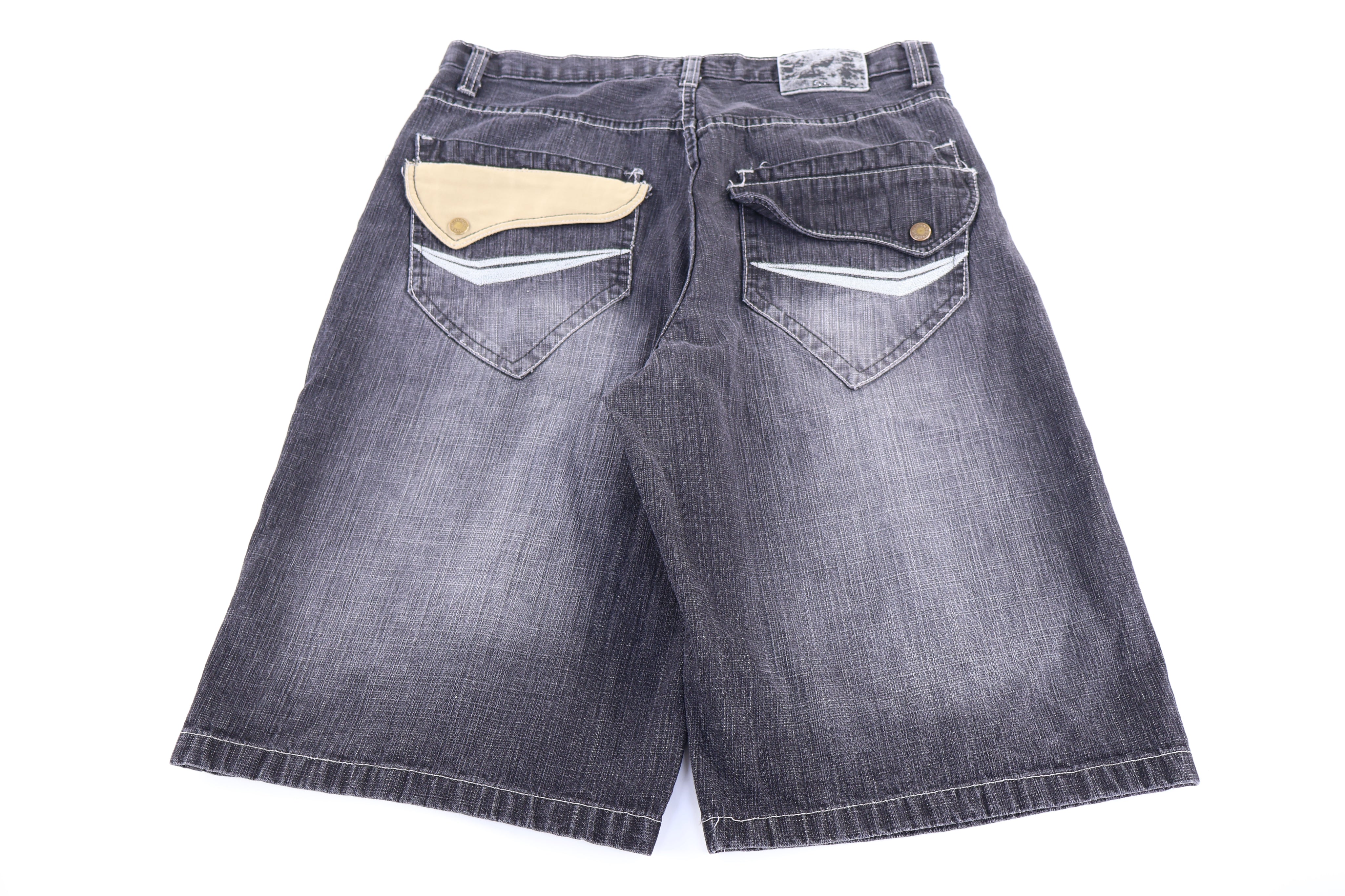 Y2K Qruel Dark Wash Denim Shorts