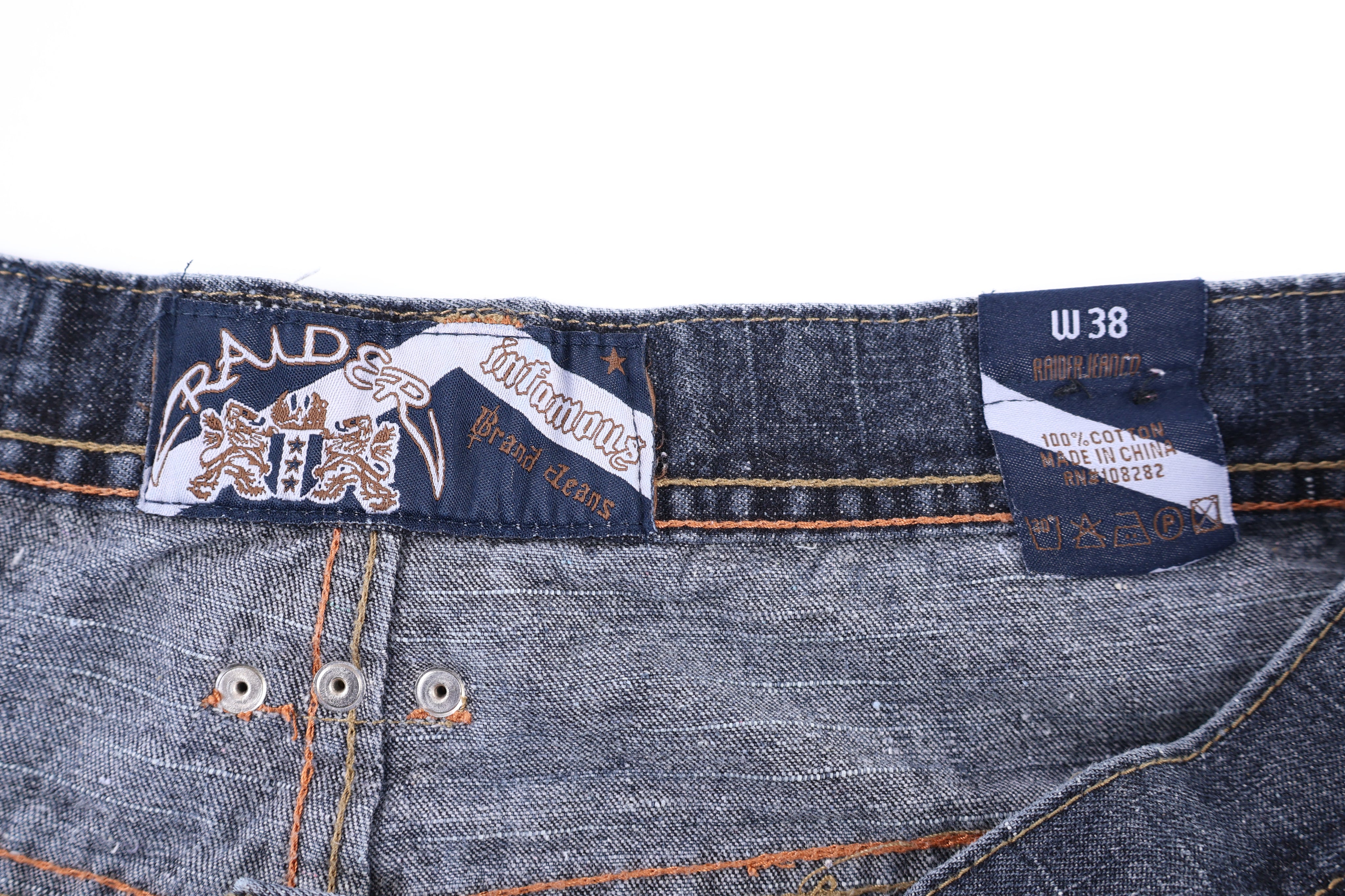 Y2K Raiders Dark Wash Denim Shorts