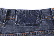 Y2K Raiders Dark Wash Denim Shorts