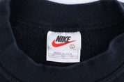 90's Nike Embroidered Swoosh Black Sweatshirt