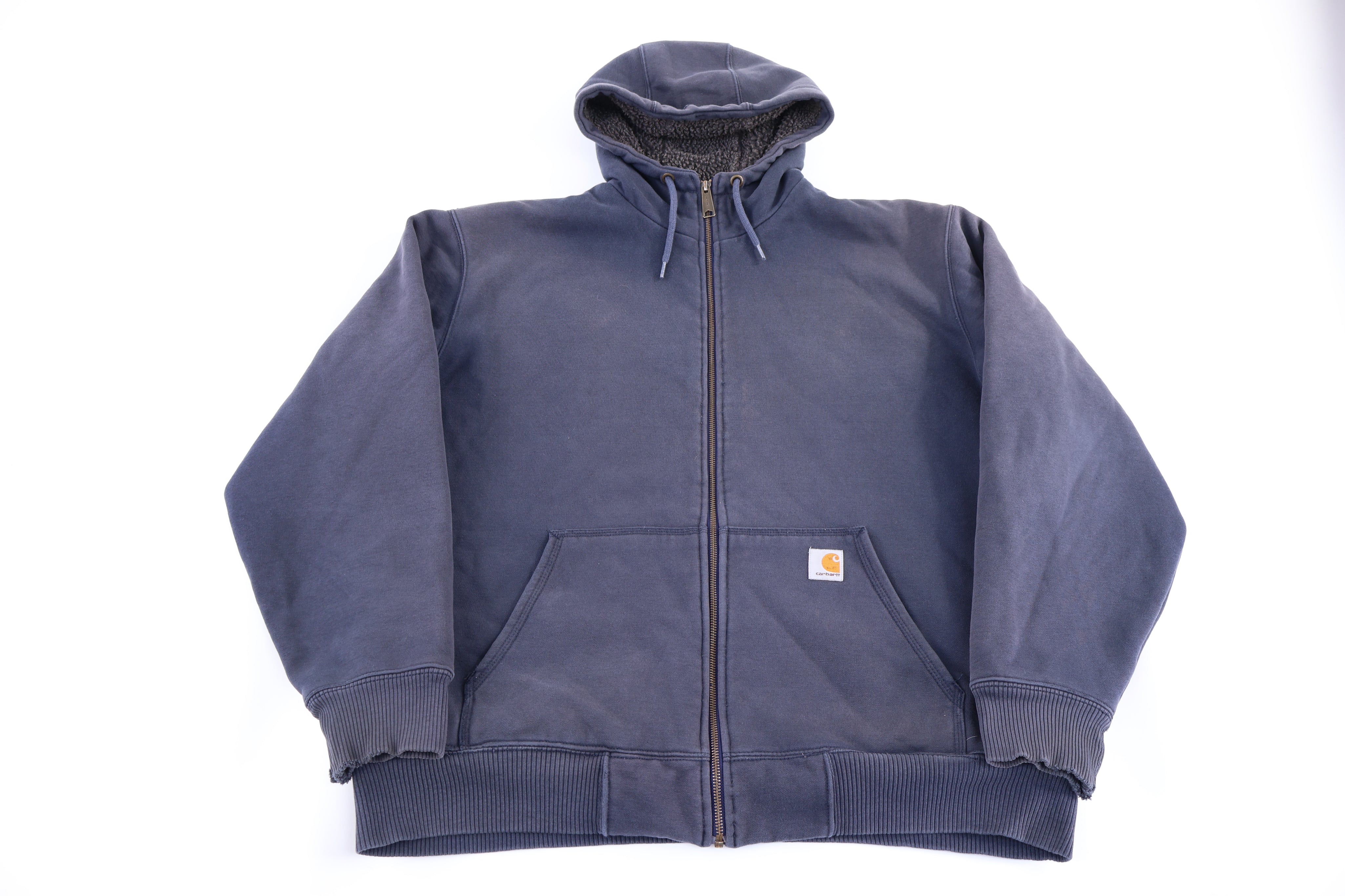 Carhartt Logo Patch Blue Full Zip Jacket