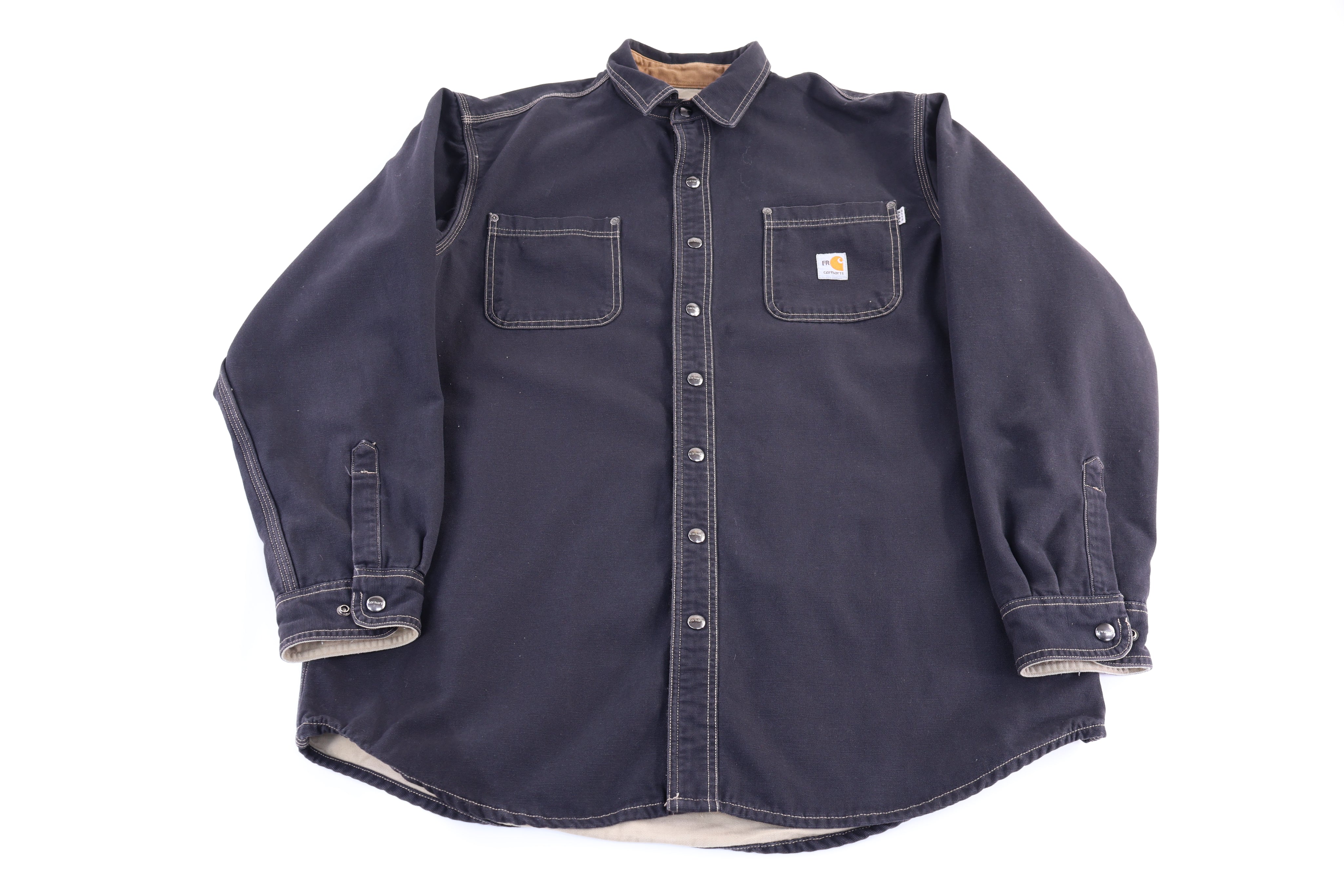 Carhartt Logo Patch Black LS Button Down