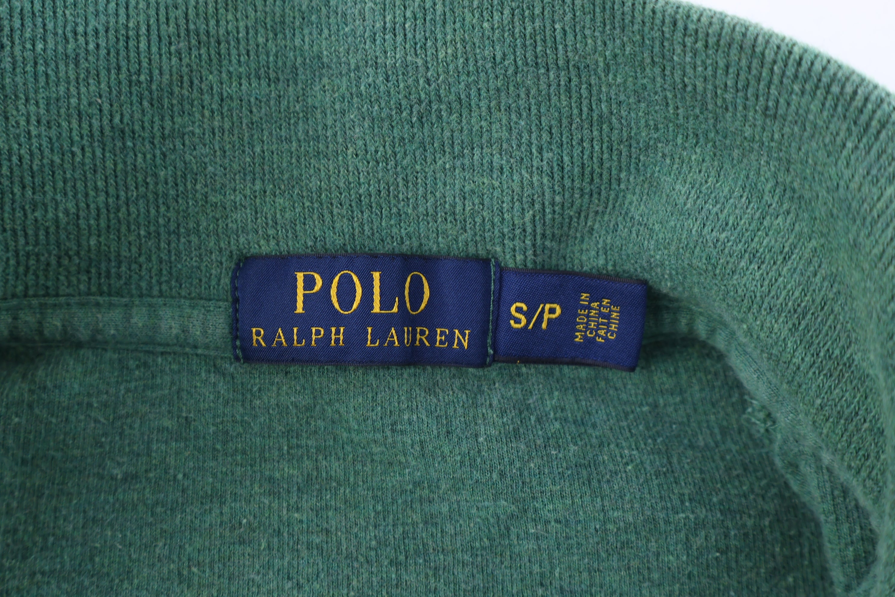 Polo Ralph Lauren Embroidered Logo Green Quarter Zip Pullover