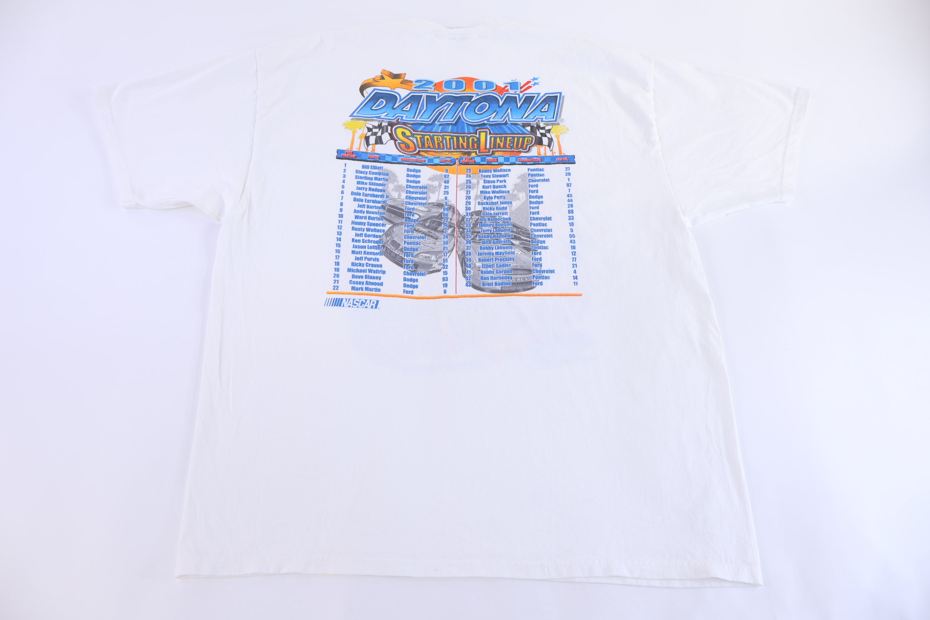 2001 Daytona Starting Line up Racing T-shirt