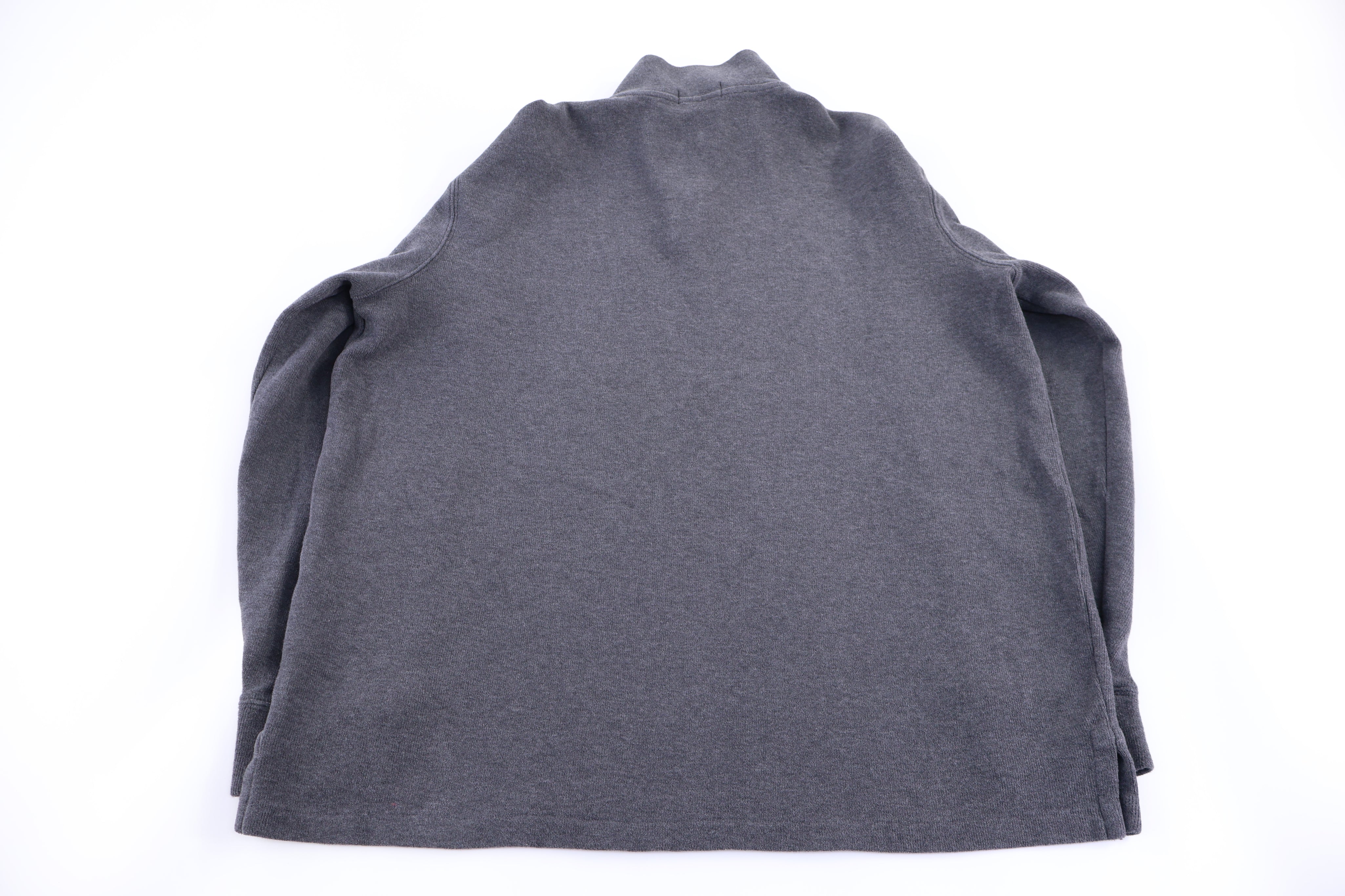 Polo Ralph Lauren Embroidered Logo Grey Quarter Zip Sweater