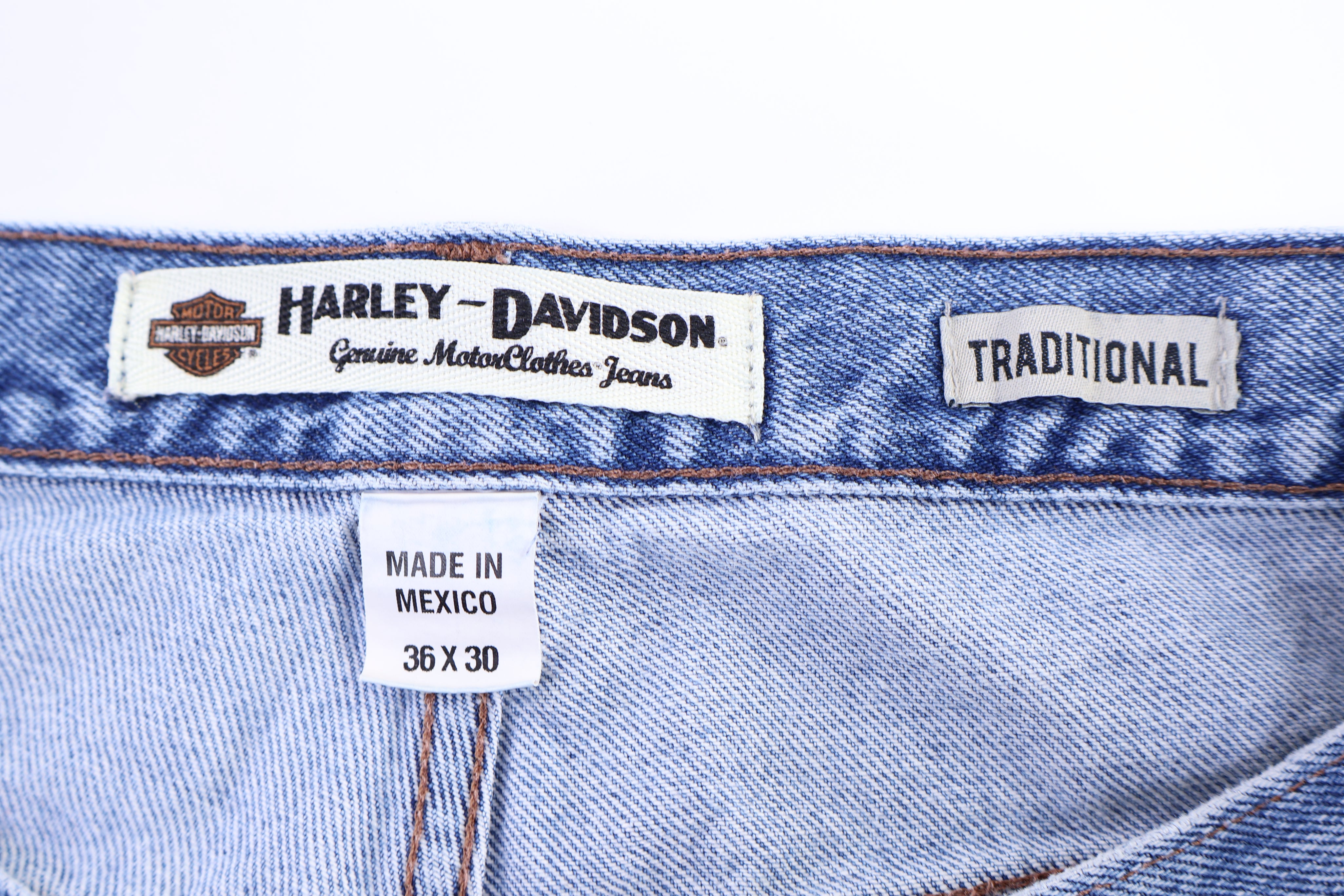 Harley Davidson Motorcycles Light Wash Denim Jeans