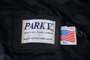 90's Park V Black Full Zip Leather Jacket