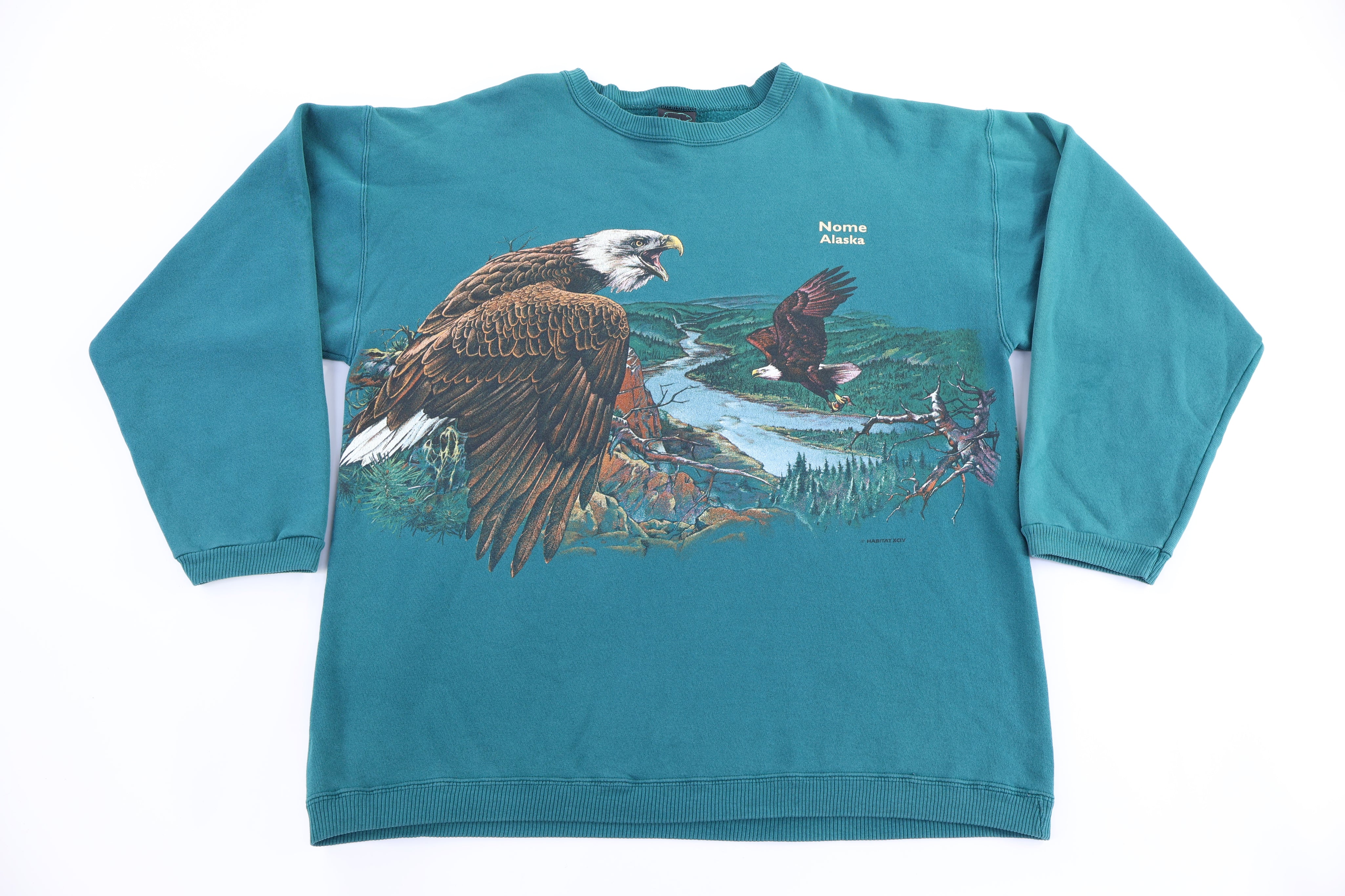 90's Habitat Nature All Over Graphic Sweatshirt