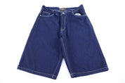 Southpole Embroidered Dark Wash Denim Shorts
