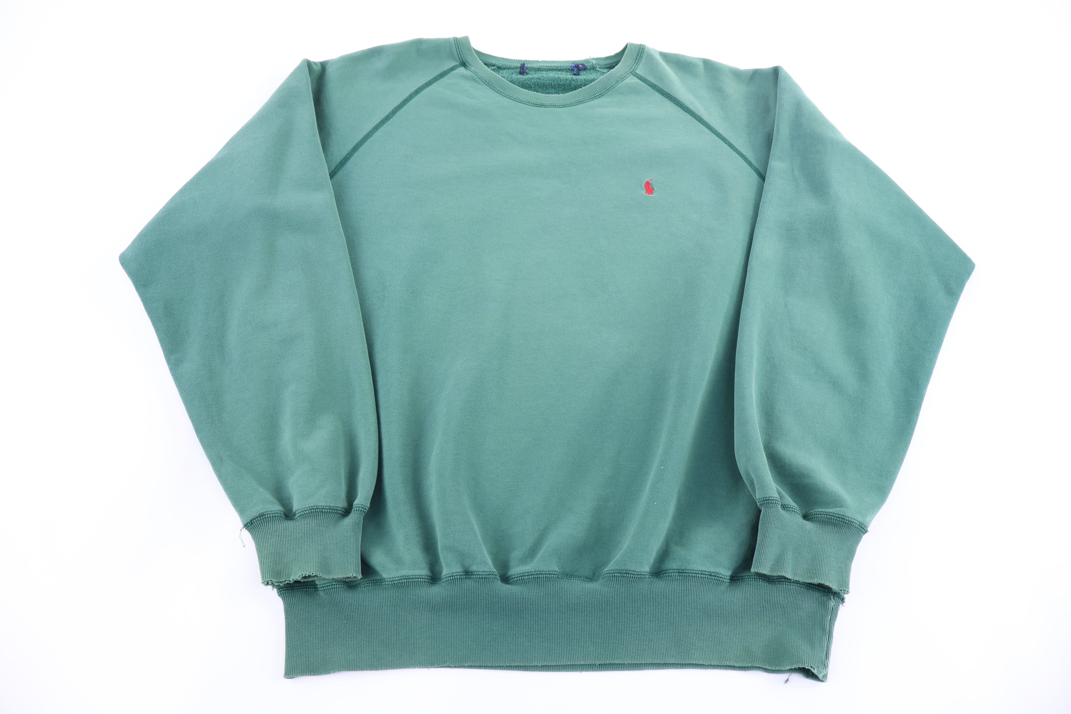Polo by Ralph Lauren Embroidered Logo Green Pullover Sweater