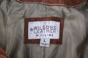 Vintage Wilsons Leather Brown Suede Full Zip Jacket