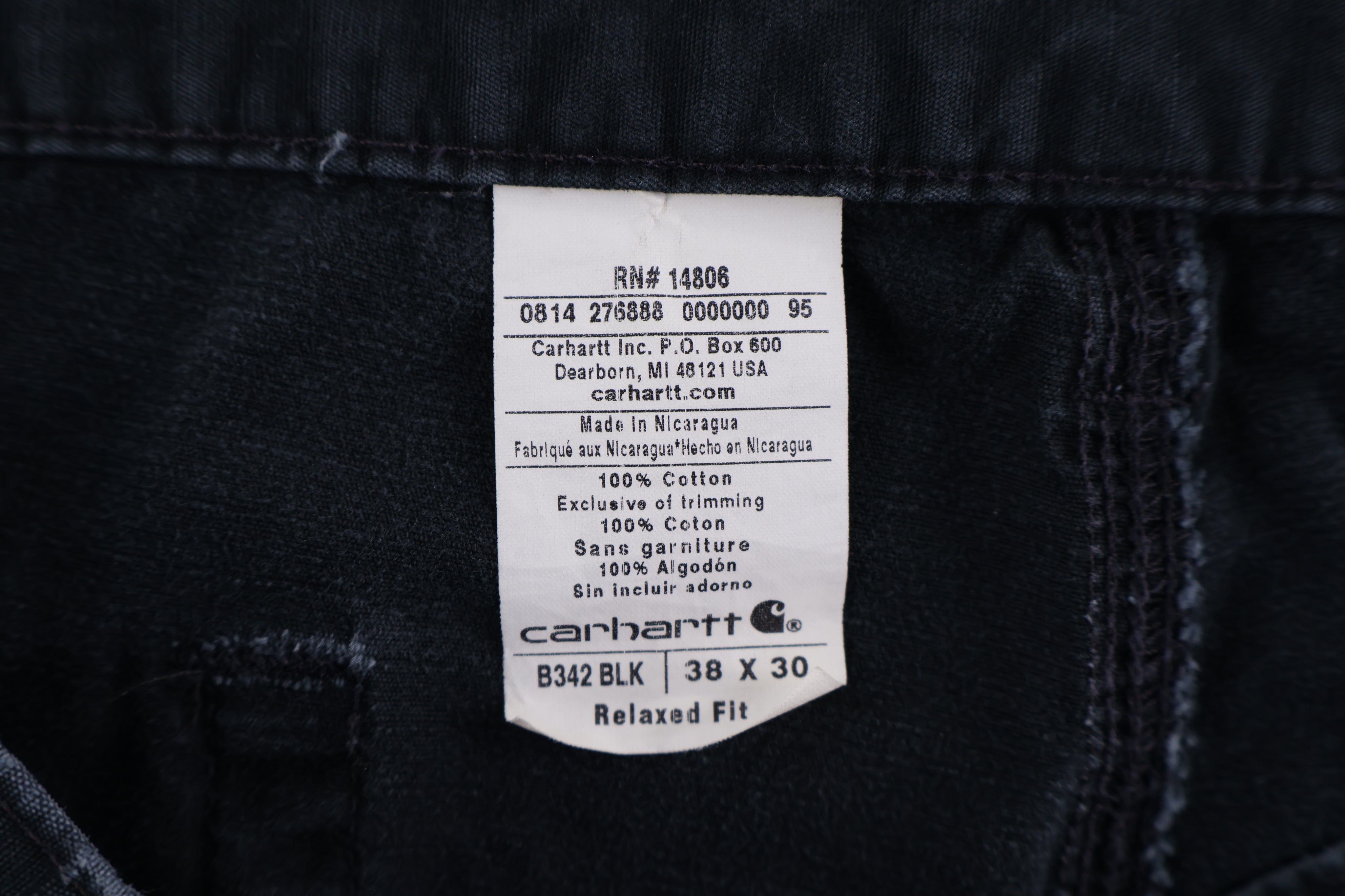 Carhartt Logo Patch Black Cargo Pants