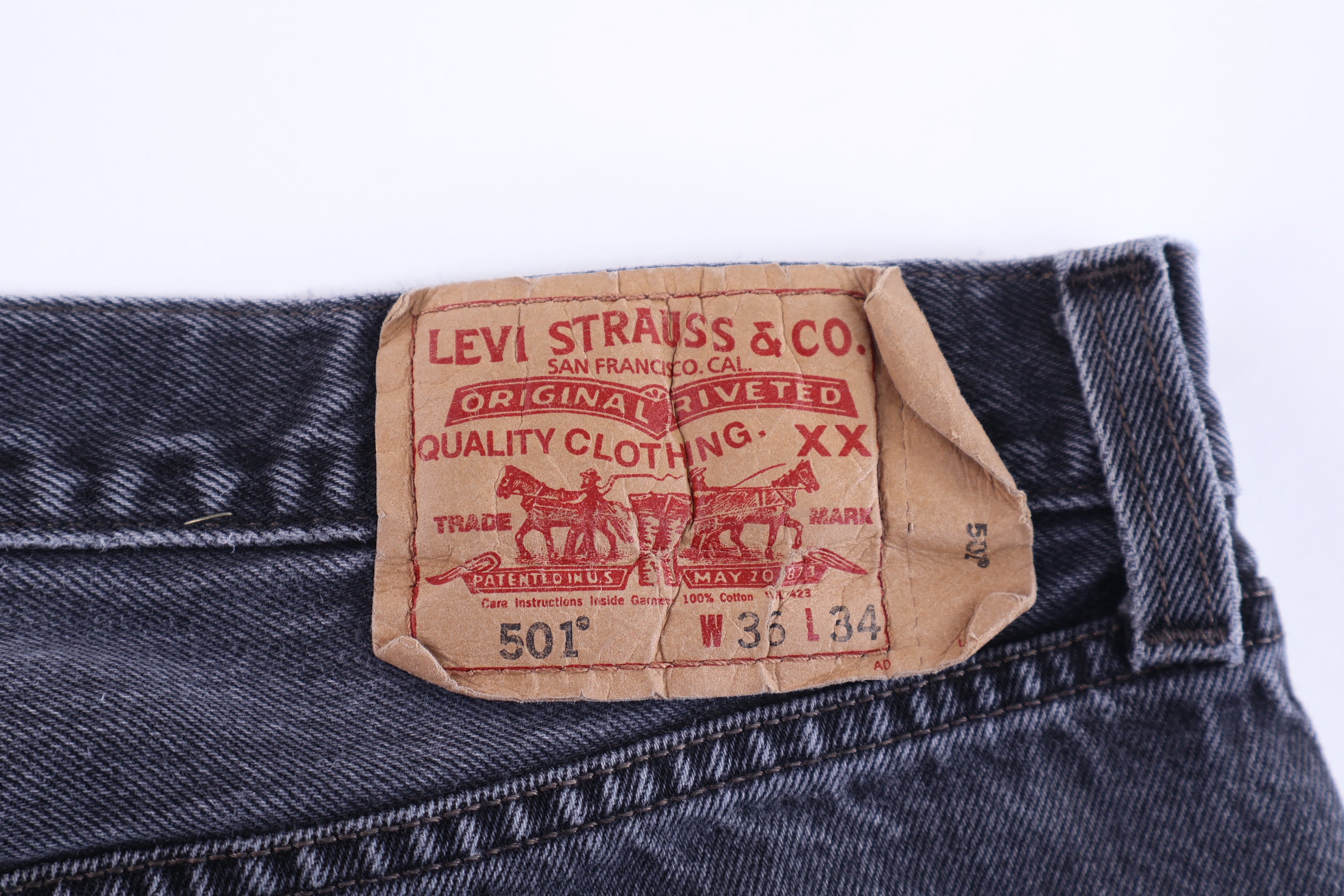 Levi's 501 Black Denim Jeans