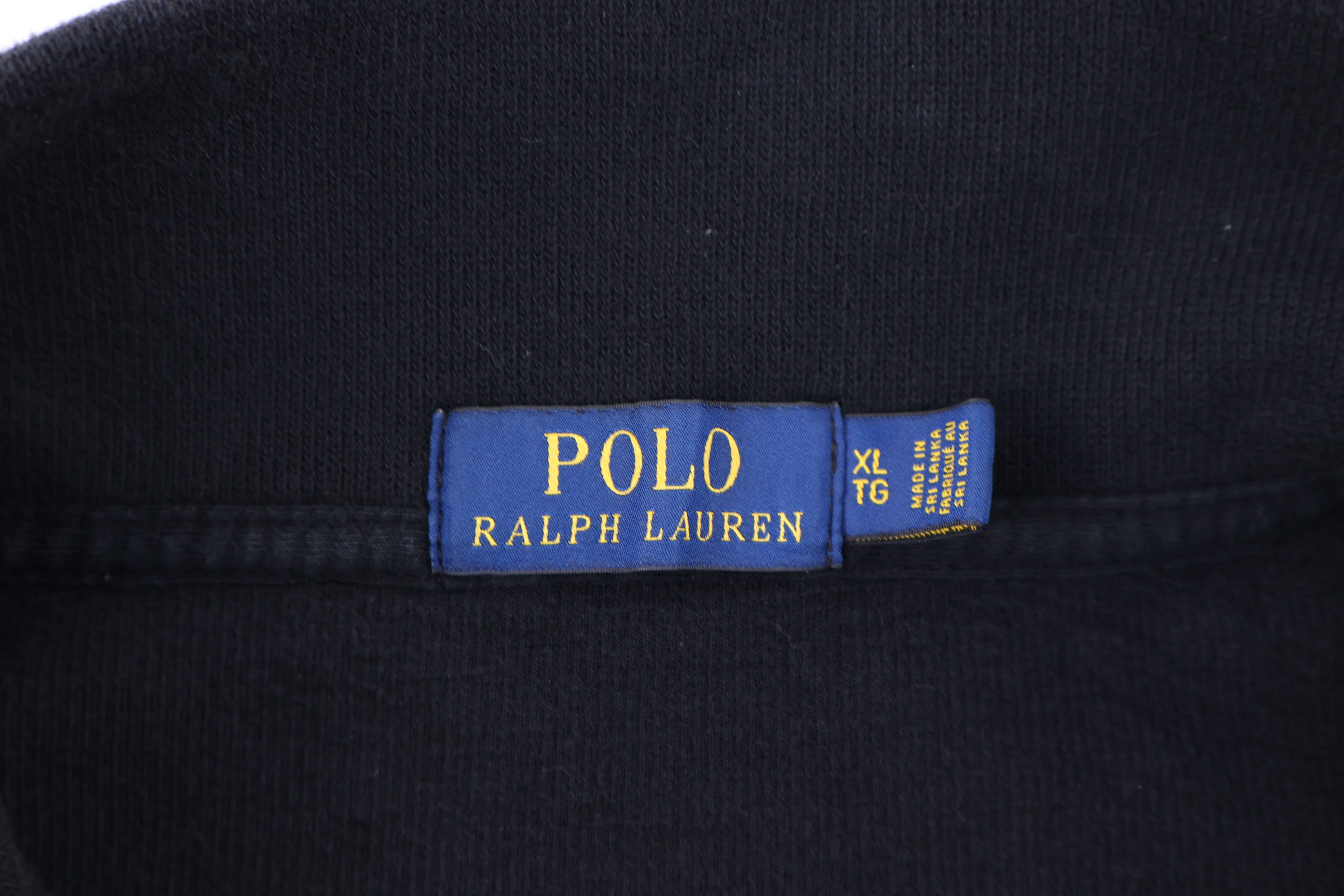 Polo Ralph Lauren Embroidered Logo Black Quarter Zip Pullover