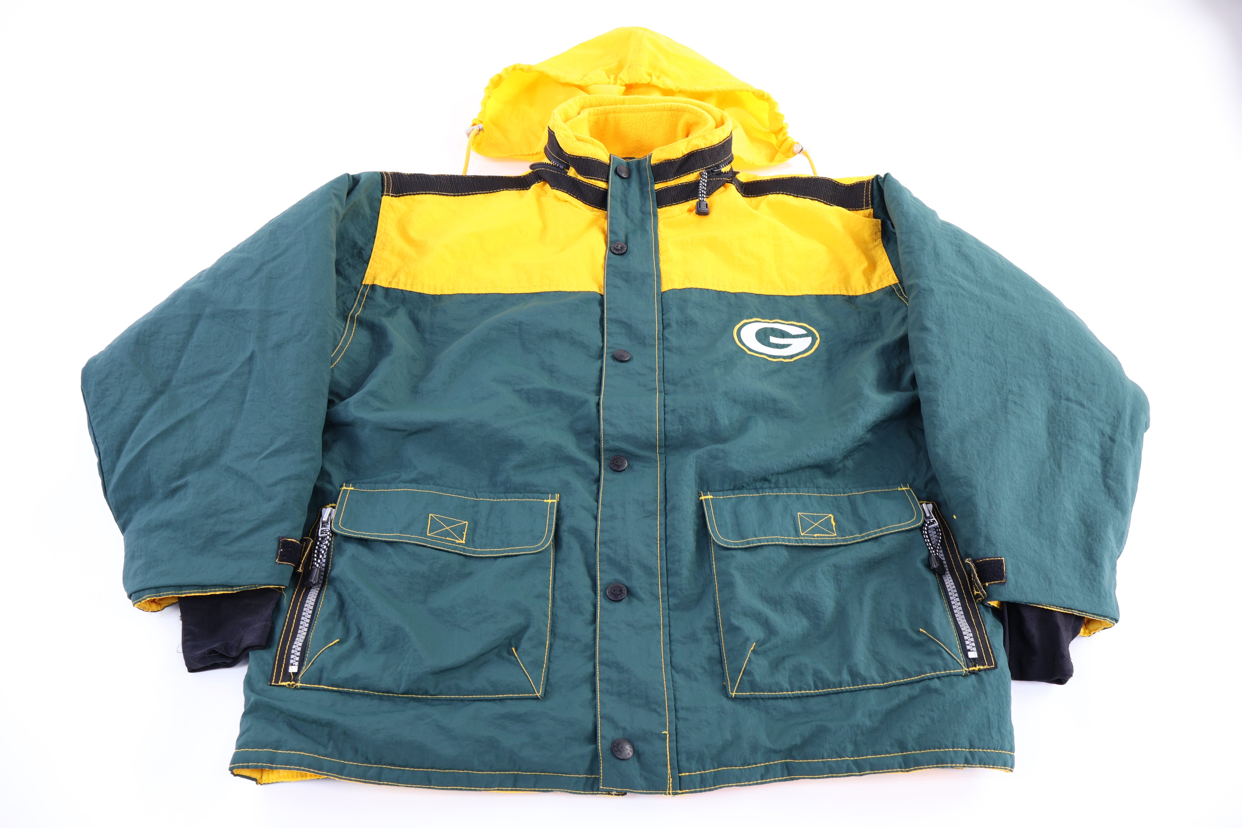 90's Green Bay Packers Football Puffer Jacket