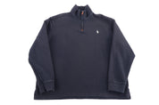 Polo Ralph Lauren Embroidered Logo Black Quarter Zip Pullover