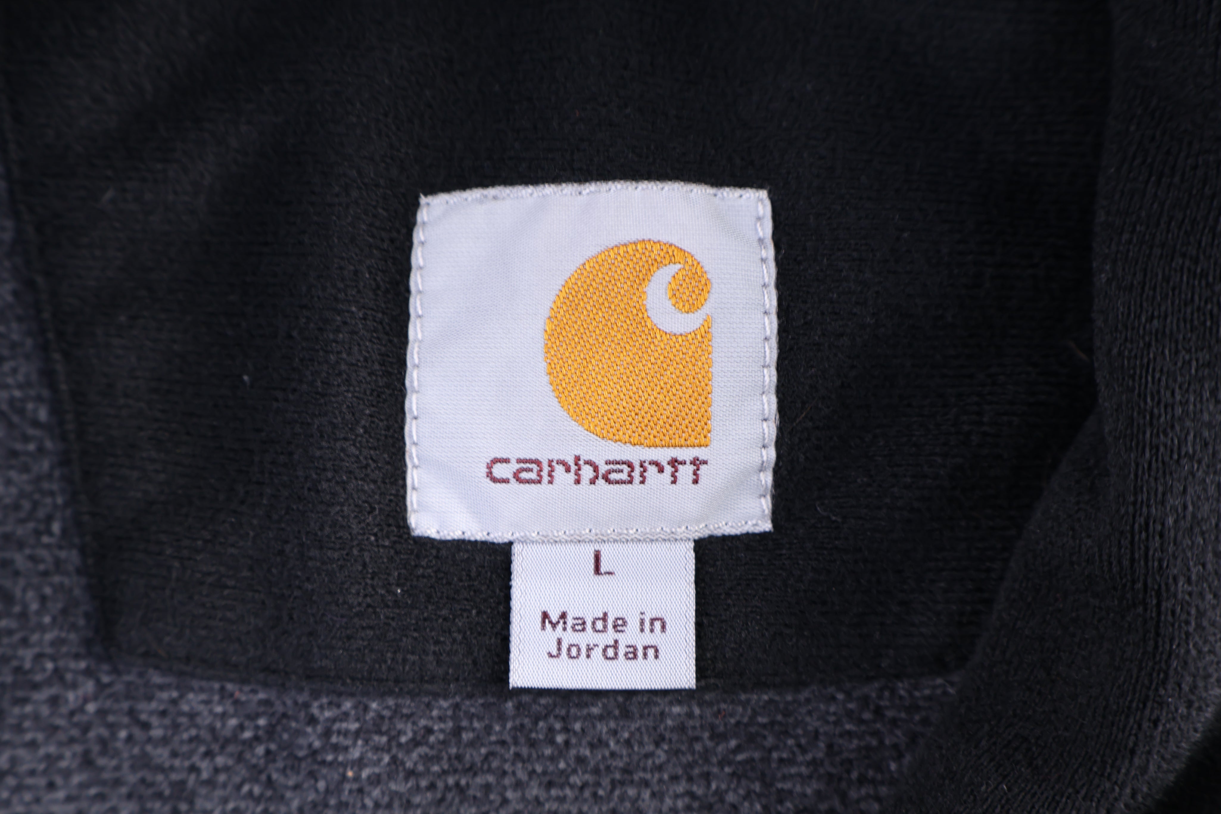 Carhartt Logo Patch Grey Quarter Zip Pullover