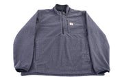 Carhartt Logo Patch Grey Quarter Zip Pullover