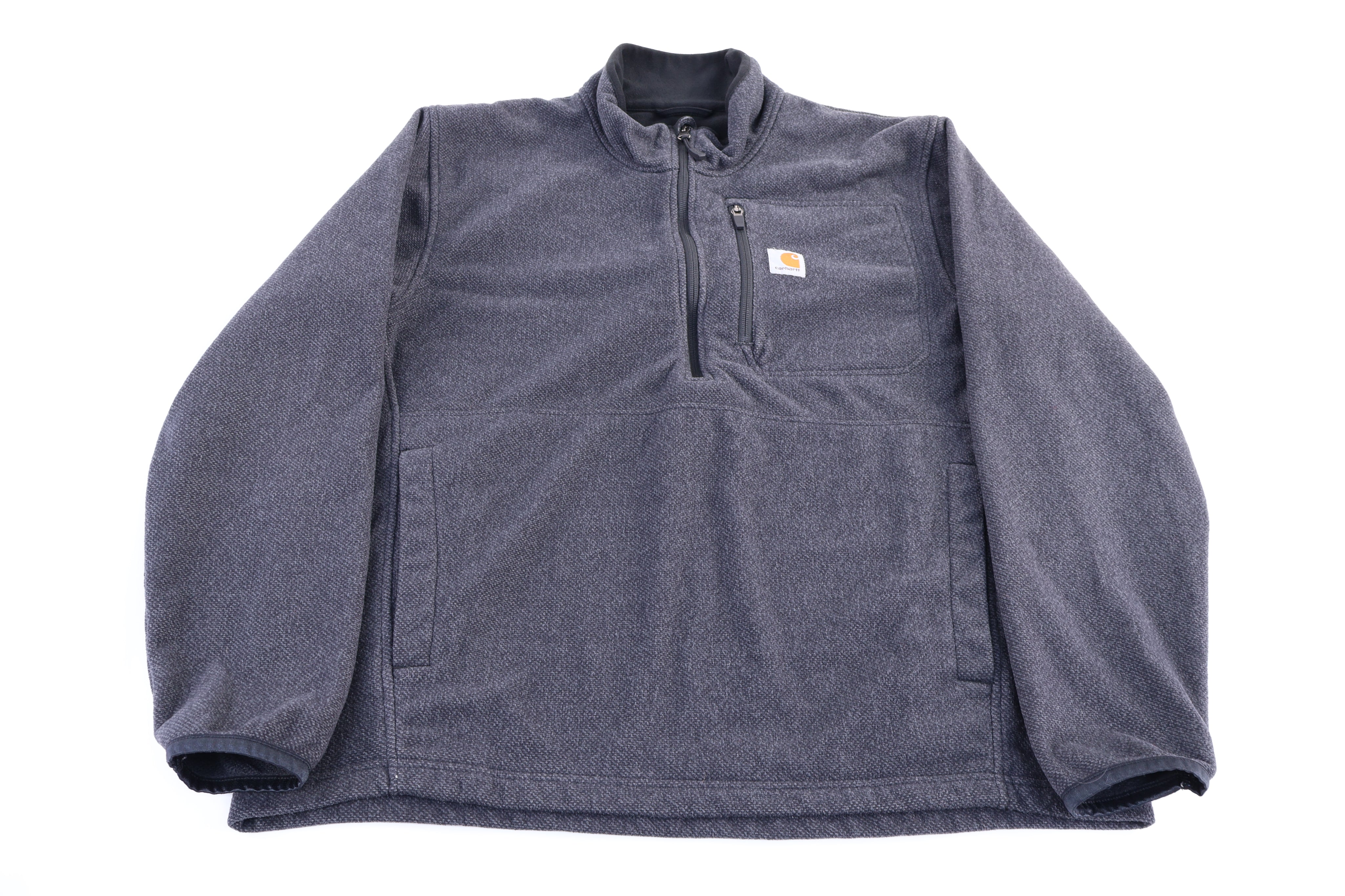 Carhartt Logo Patch Grey Quarter Zip Pullover