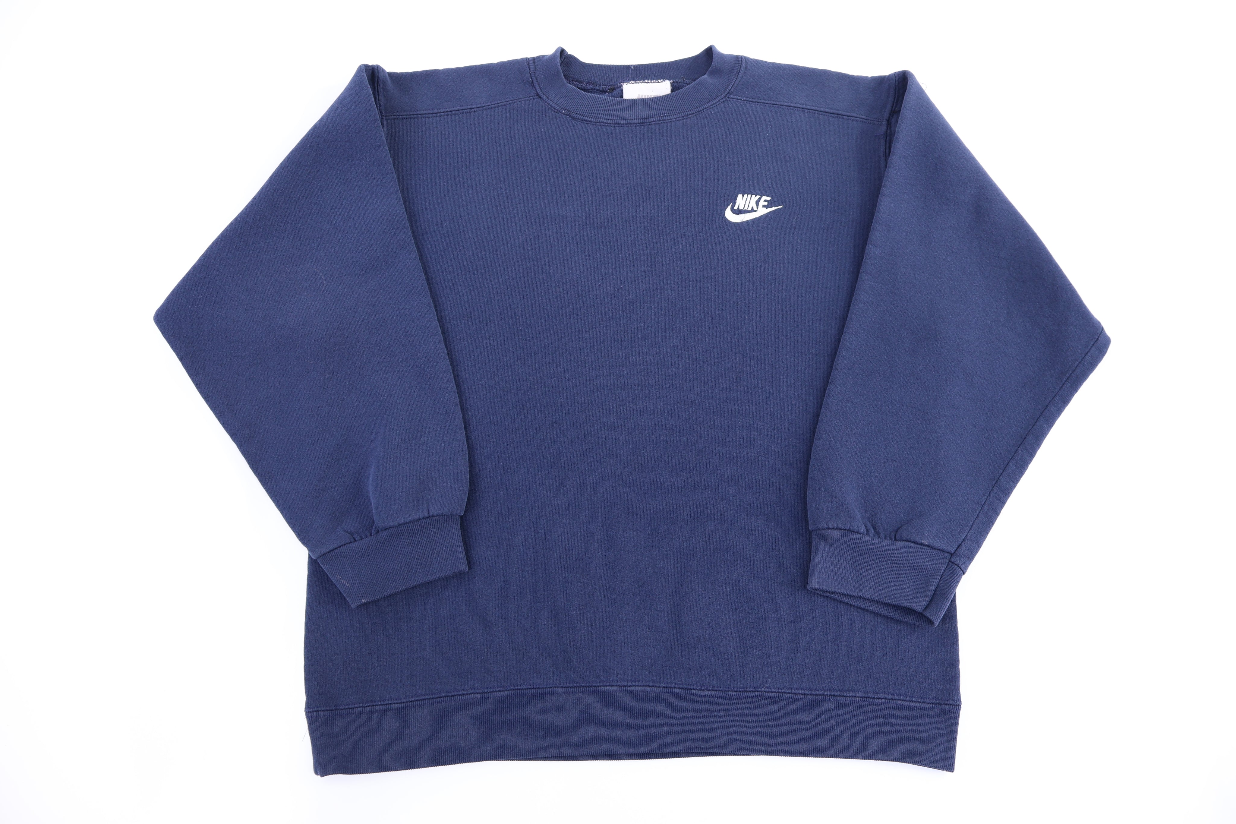 90's Nike Embroidered Logo Navy Blue Sweatshirt